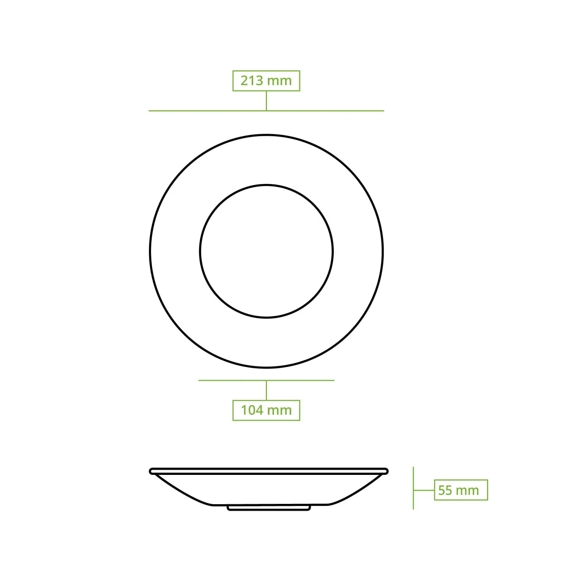 Reusable plates "merways Plate" Ø 21.5 cm, deep, round, pepper / grey