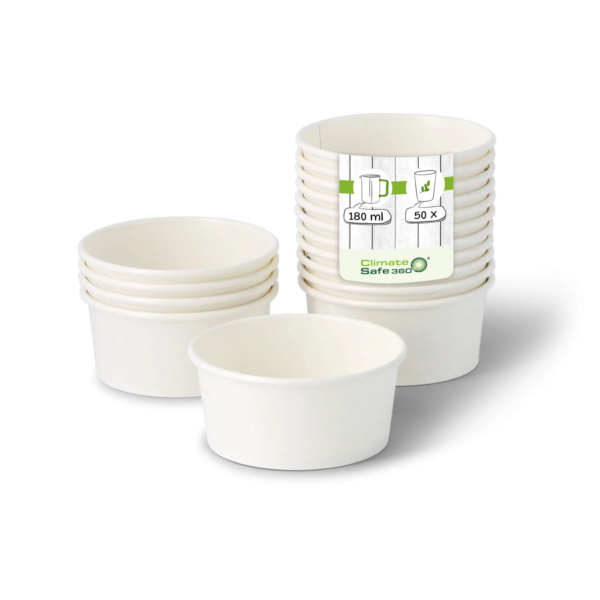 4 oz, max. 6 oz Paper-ice-cream cups XS, Ø 92 mm, white