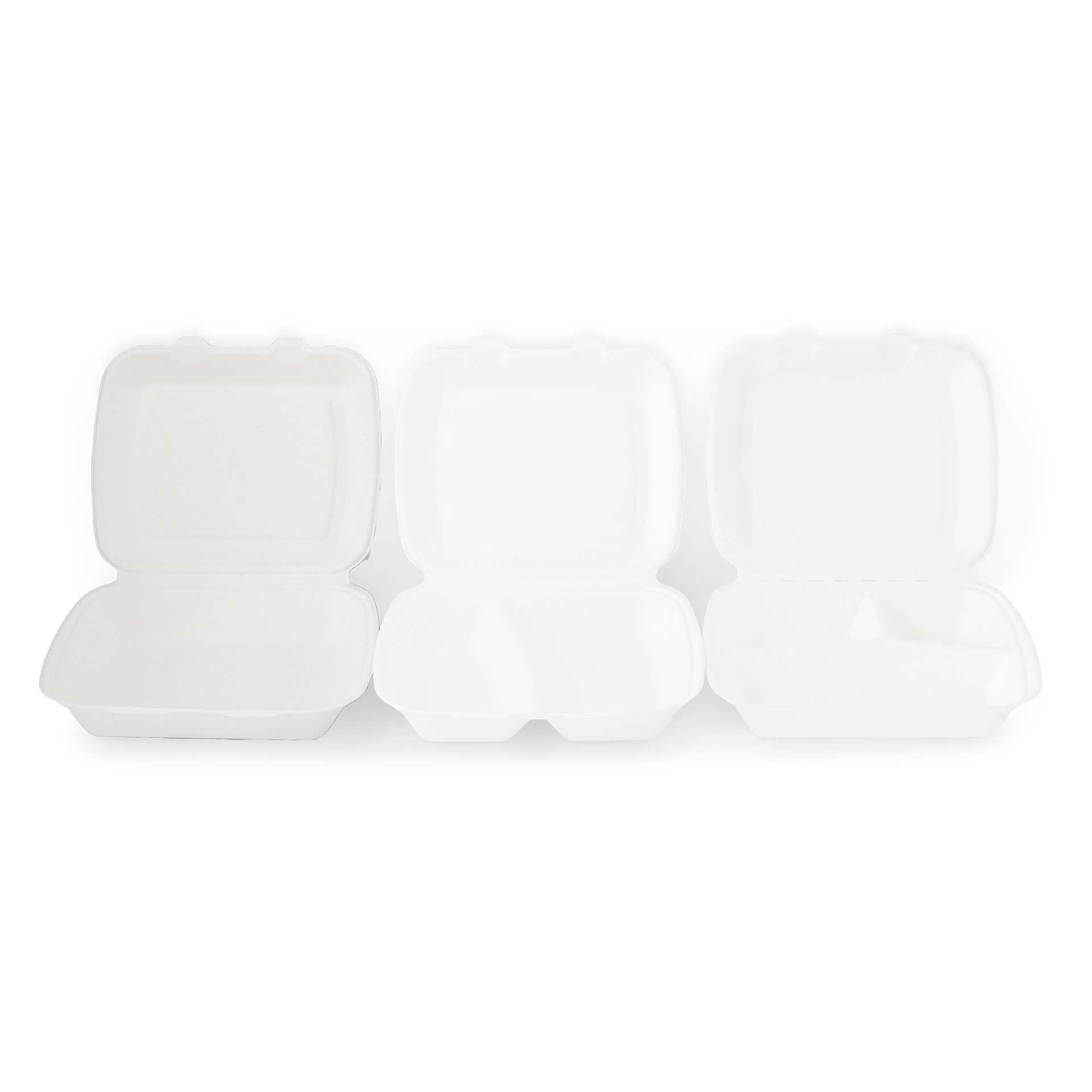 Take-away Boxen aus Zuckerrohr 23 x 15,5 x 7,5 cm, rechteckig