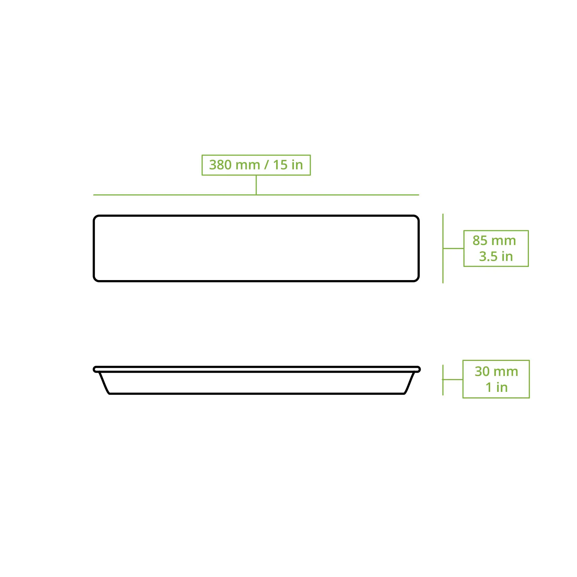 Palm Leaf Tray "Palmware®" 38 x 8.5 cm, Rectangular