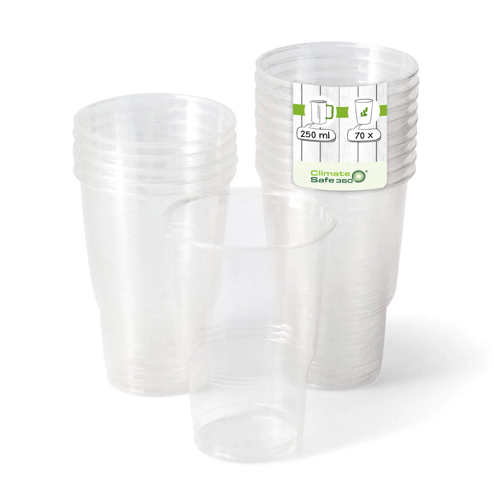 10 oz PLA clear cups, Ø 78 mm