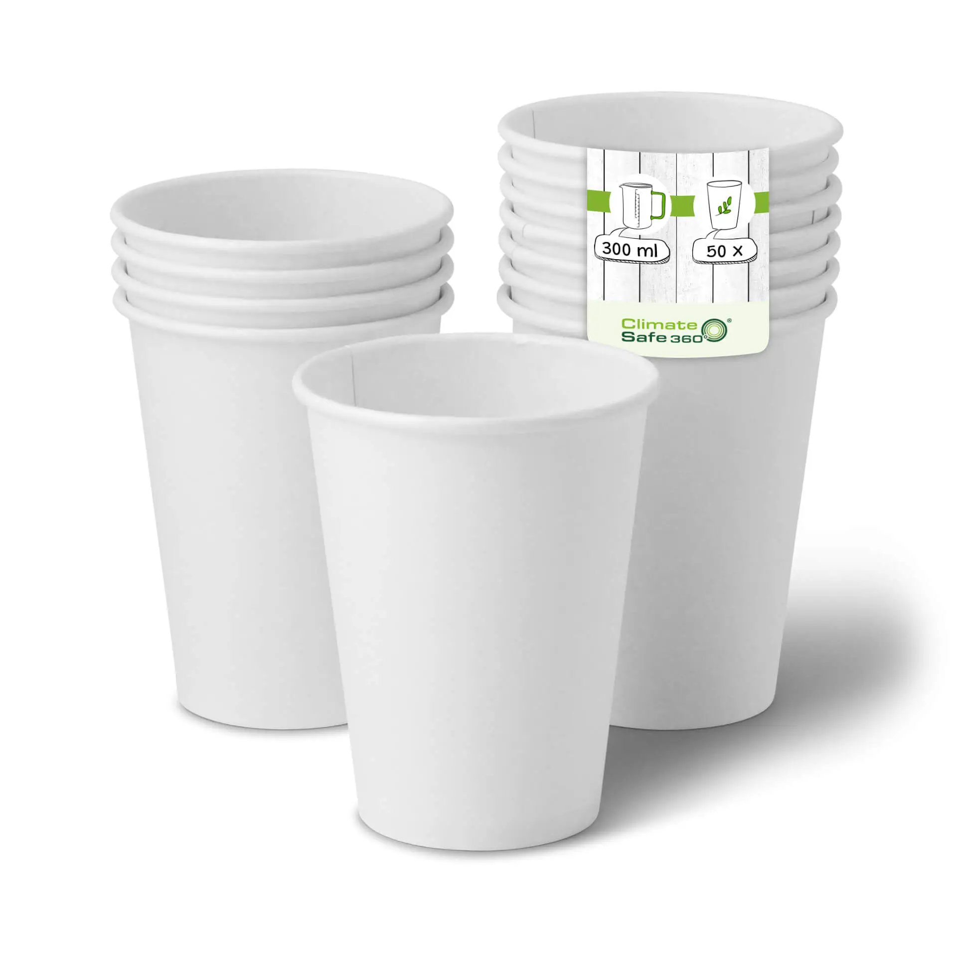 12 oz Paper cups single wall, Ø 90 mm, white