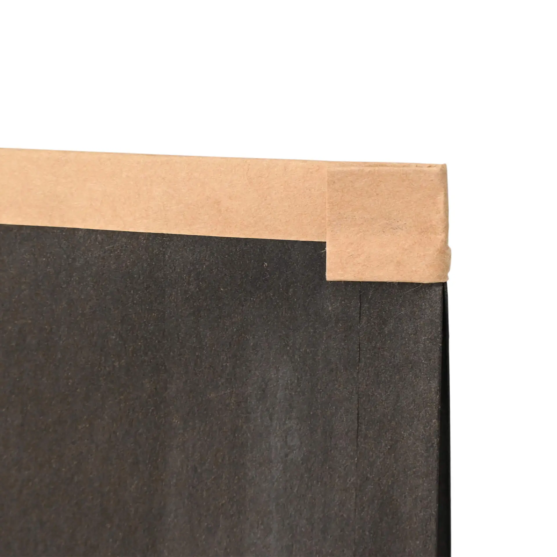 Block bottom bags M, 11.5 x 7 x 24.5 cm, PP-foil, black, tin tie, kraft paper