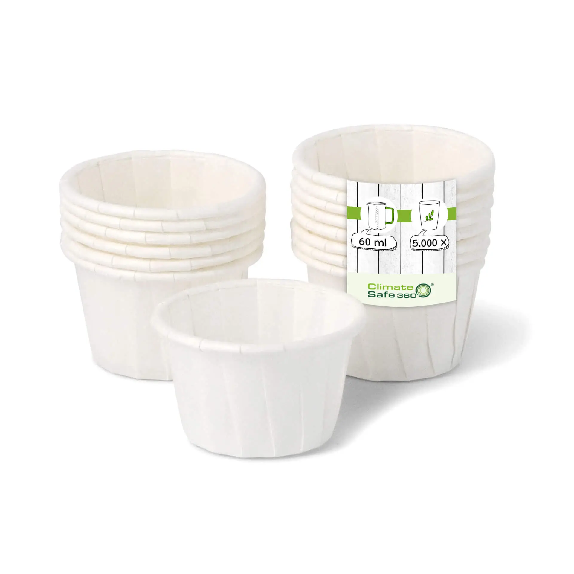 60 ml / 2 oz Paper cups, white