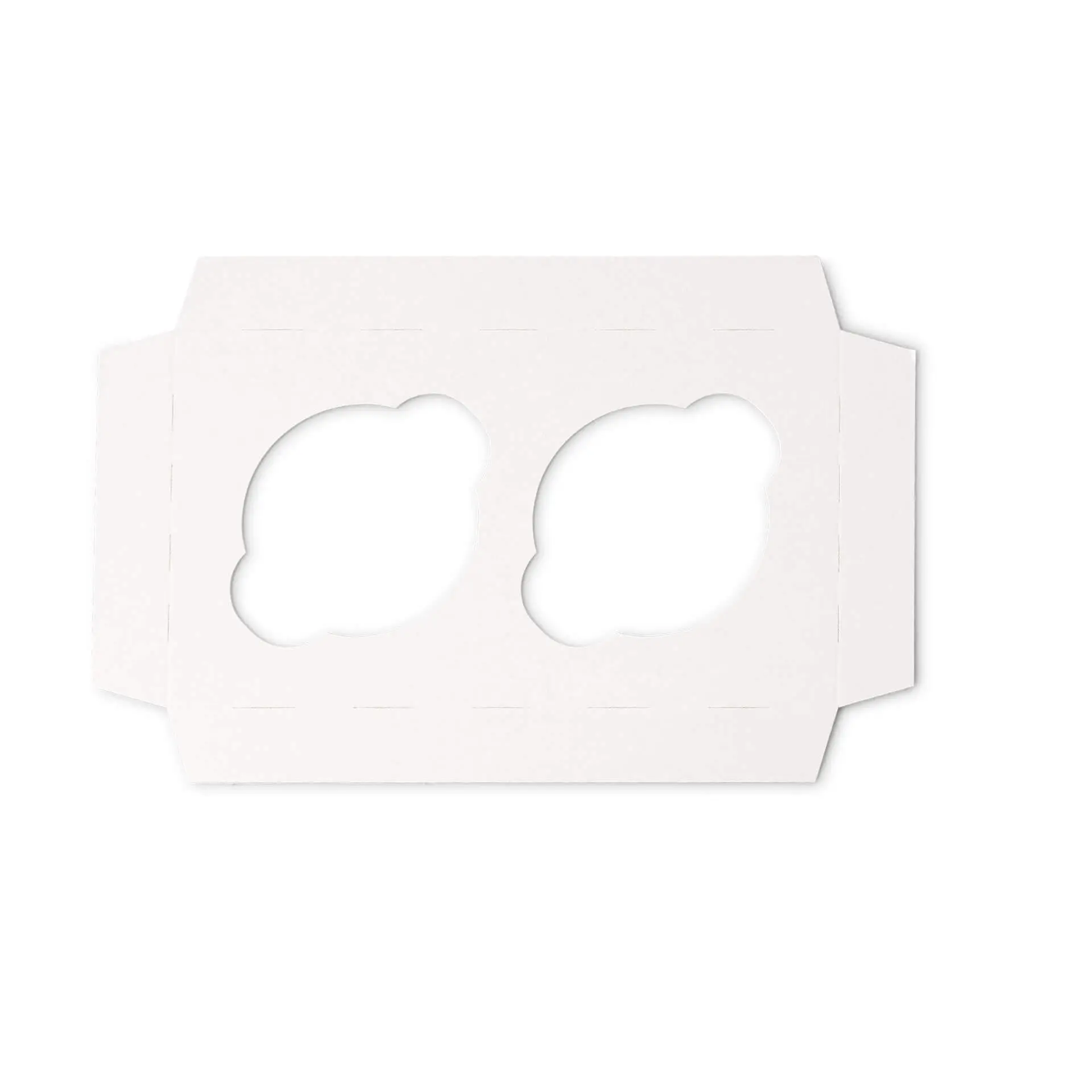 Cardboard box inserts for cupcake boxes (2 pieces), white