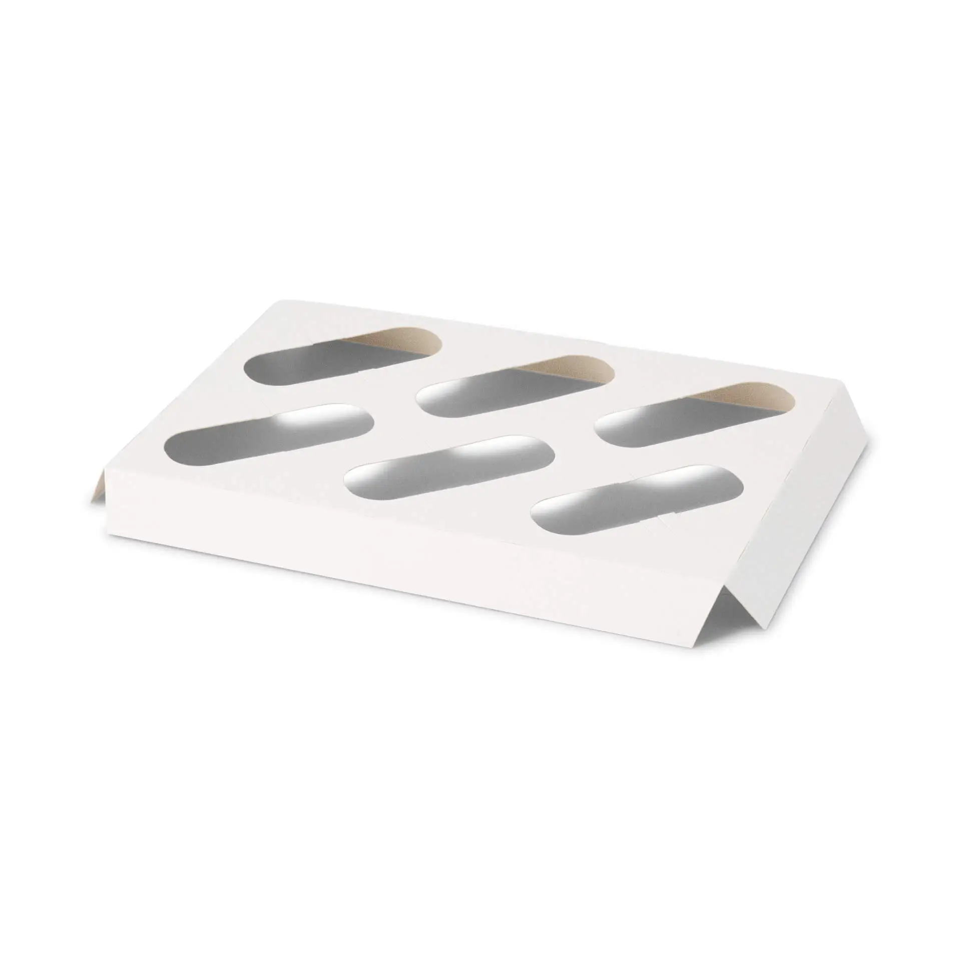 Insert range for cupcake boxes (6 pieces), white