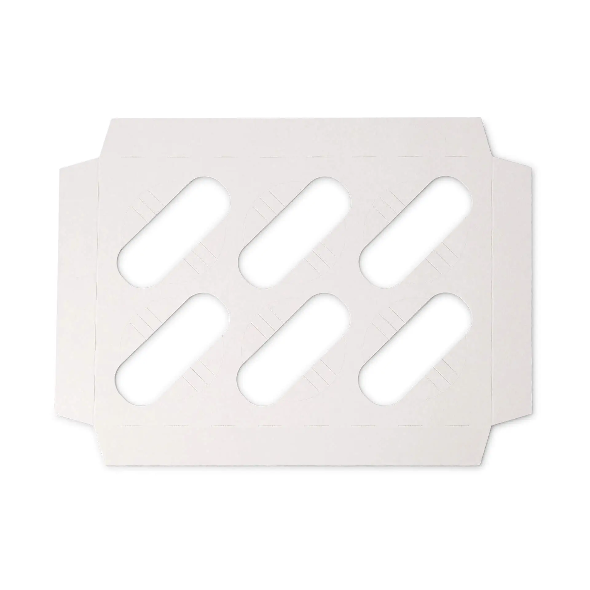 Insert range for cupcake boxes (6 pieces), white