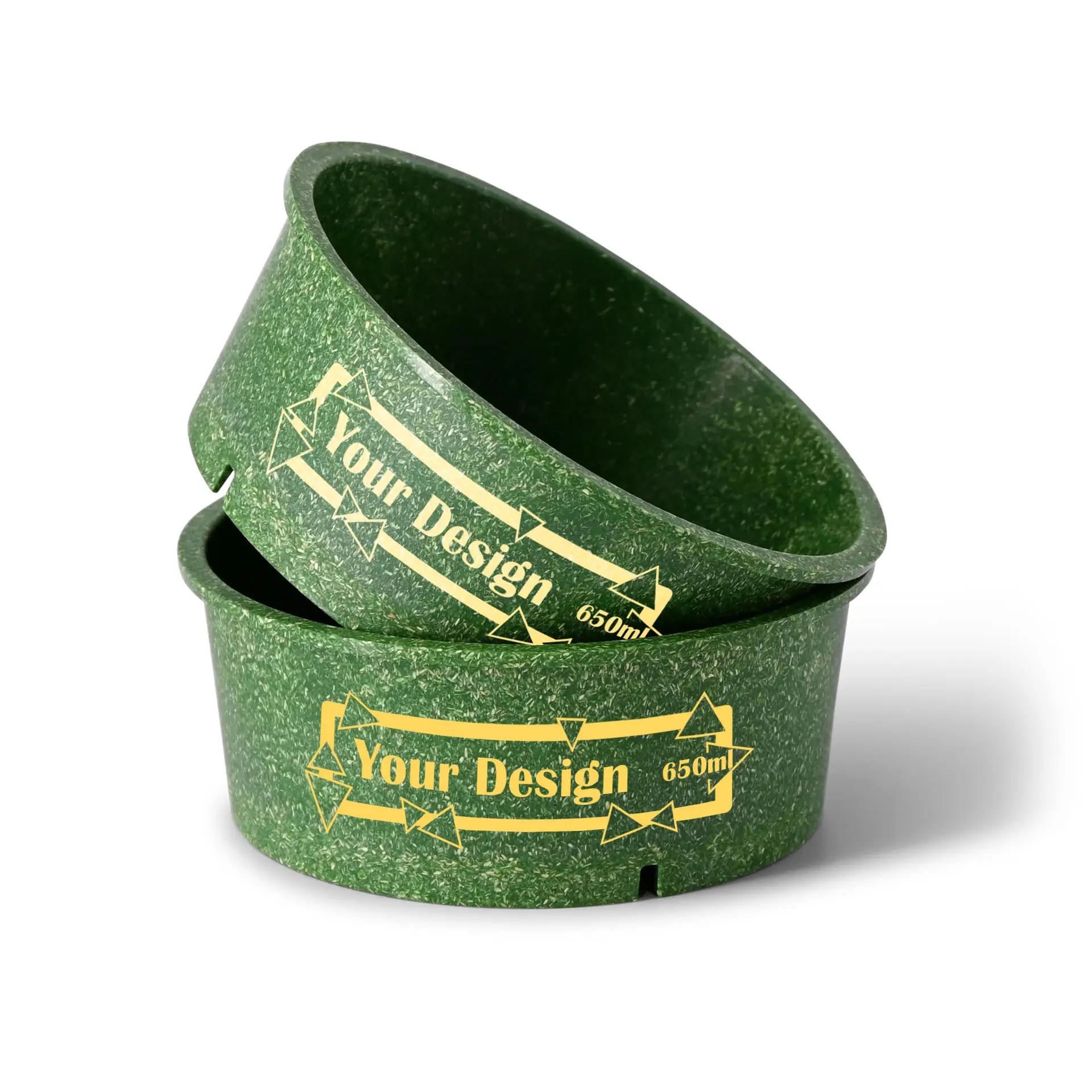 Reusable bowl printing "merways Bowl" 650 ml, Ø 150 mm, spinach / dark green