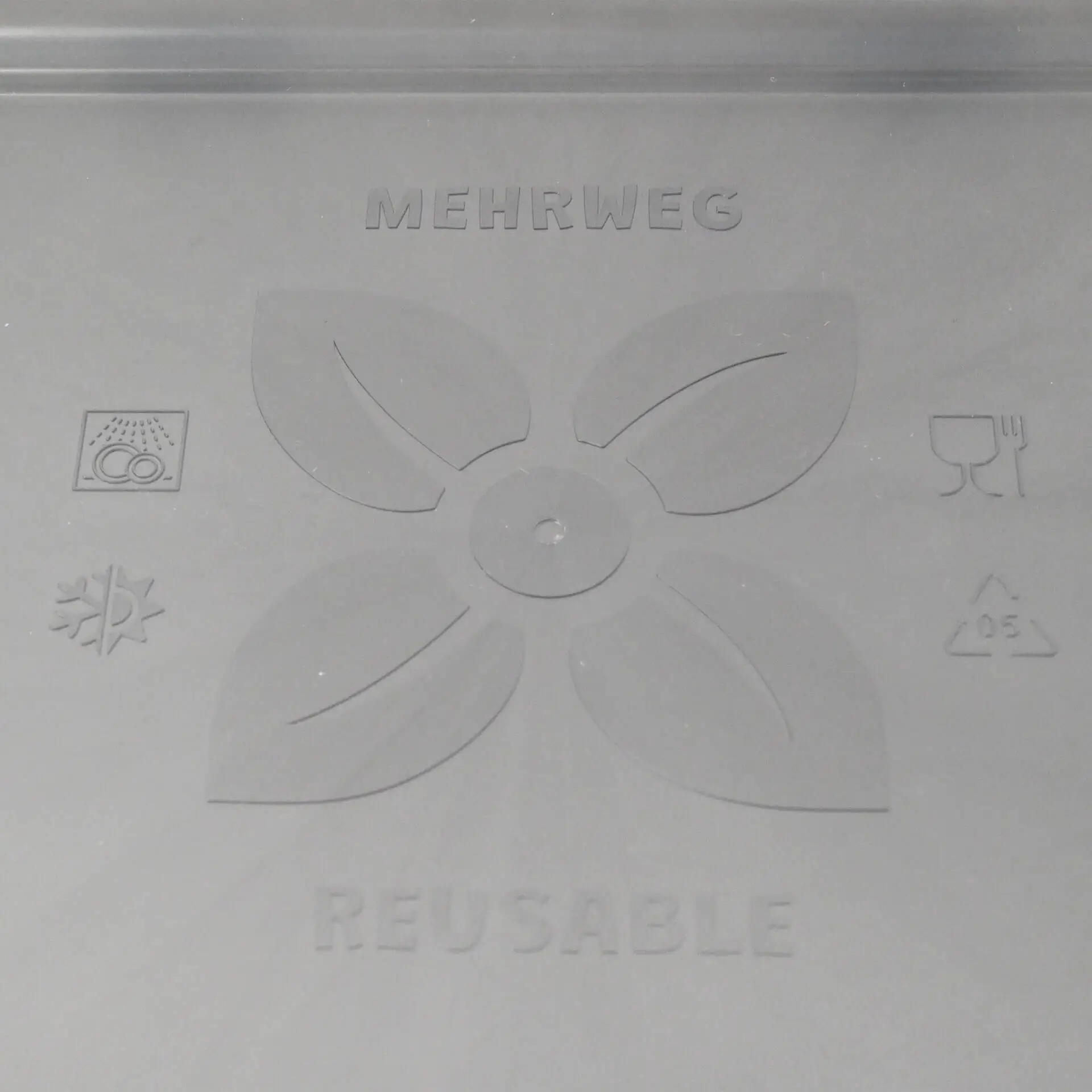 Reusable lids "merways Box" 24.5 x 20 x 4.5 cm, PP, grey