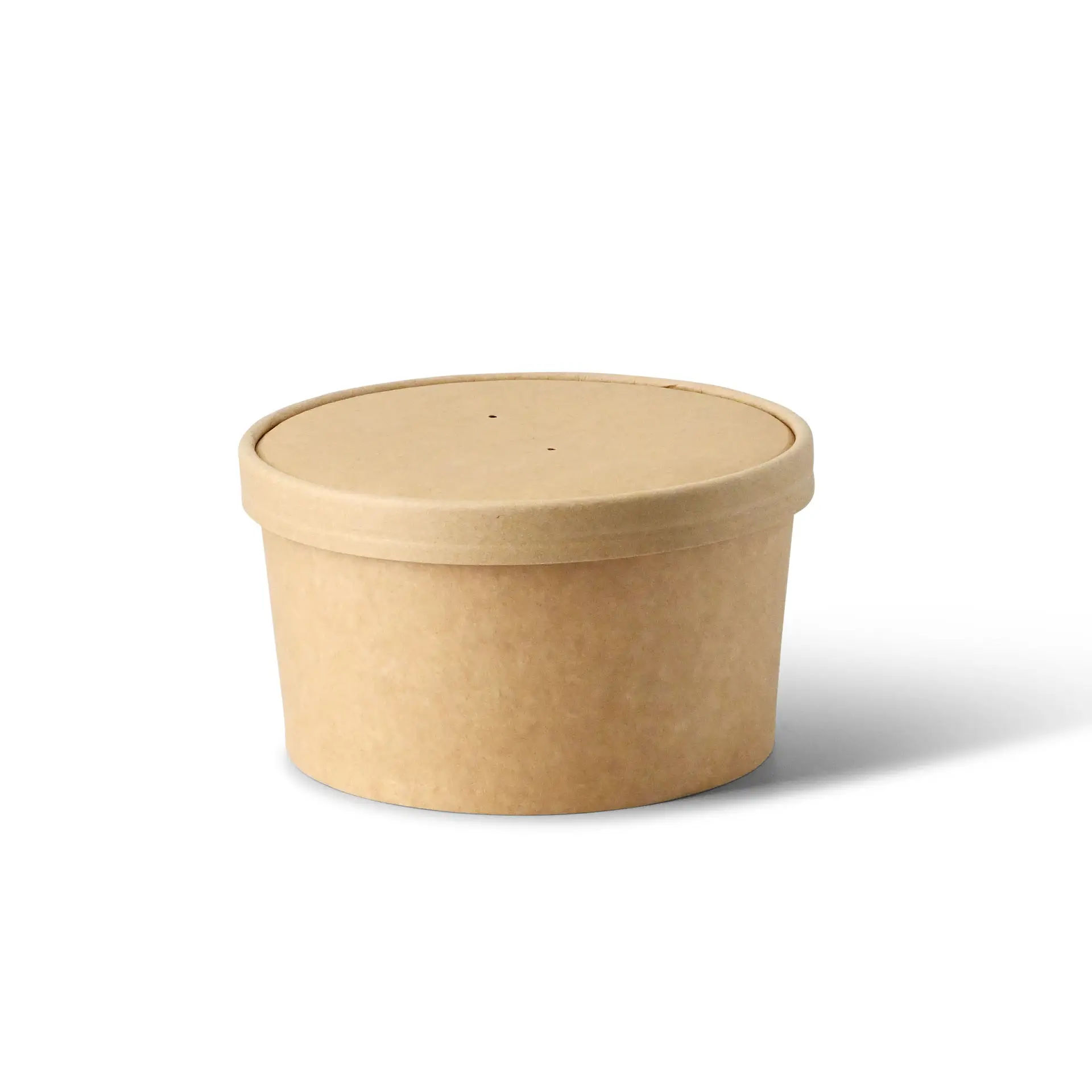 Paper cup lids membrane Ø 150 mm, brown, PLA-coated