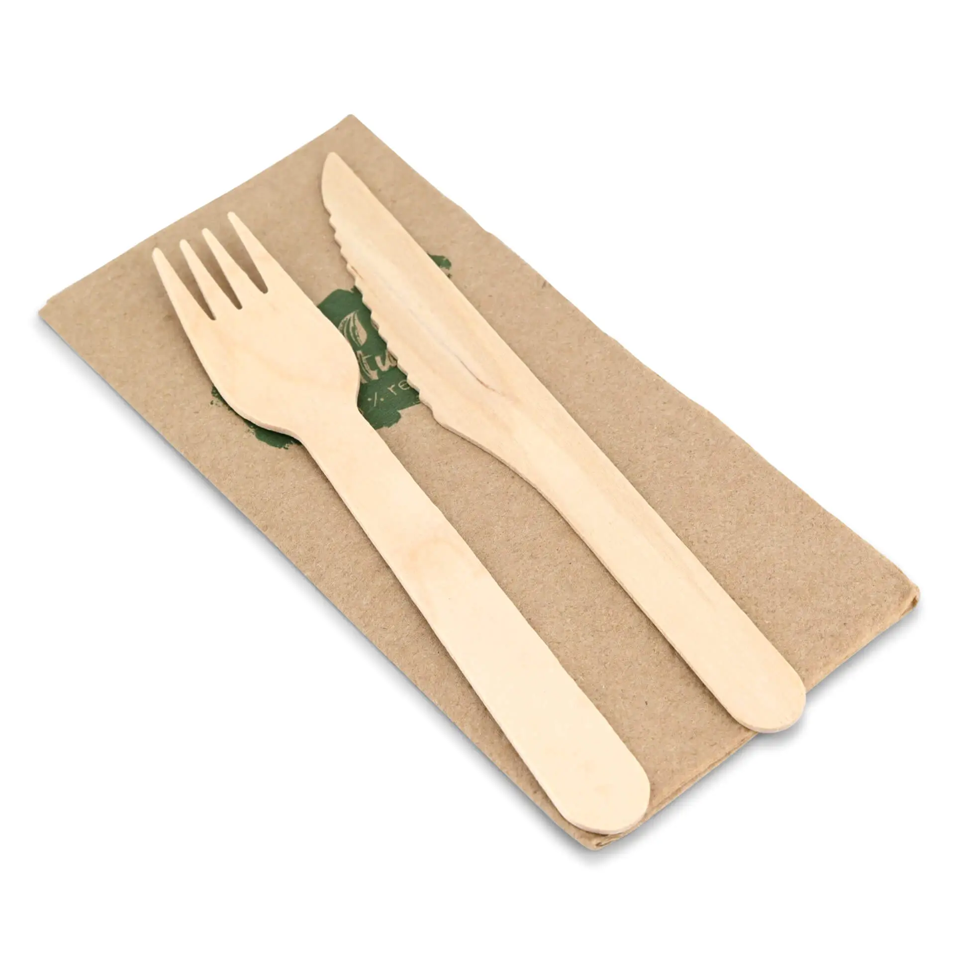 Napkins made of recycled paper 32.5 x 32.5 cm, 2-ply, 1/8 fold, unbleached, "Made by Nature"