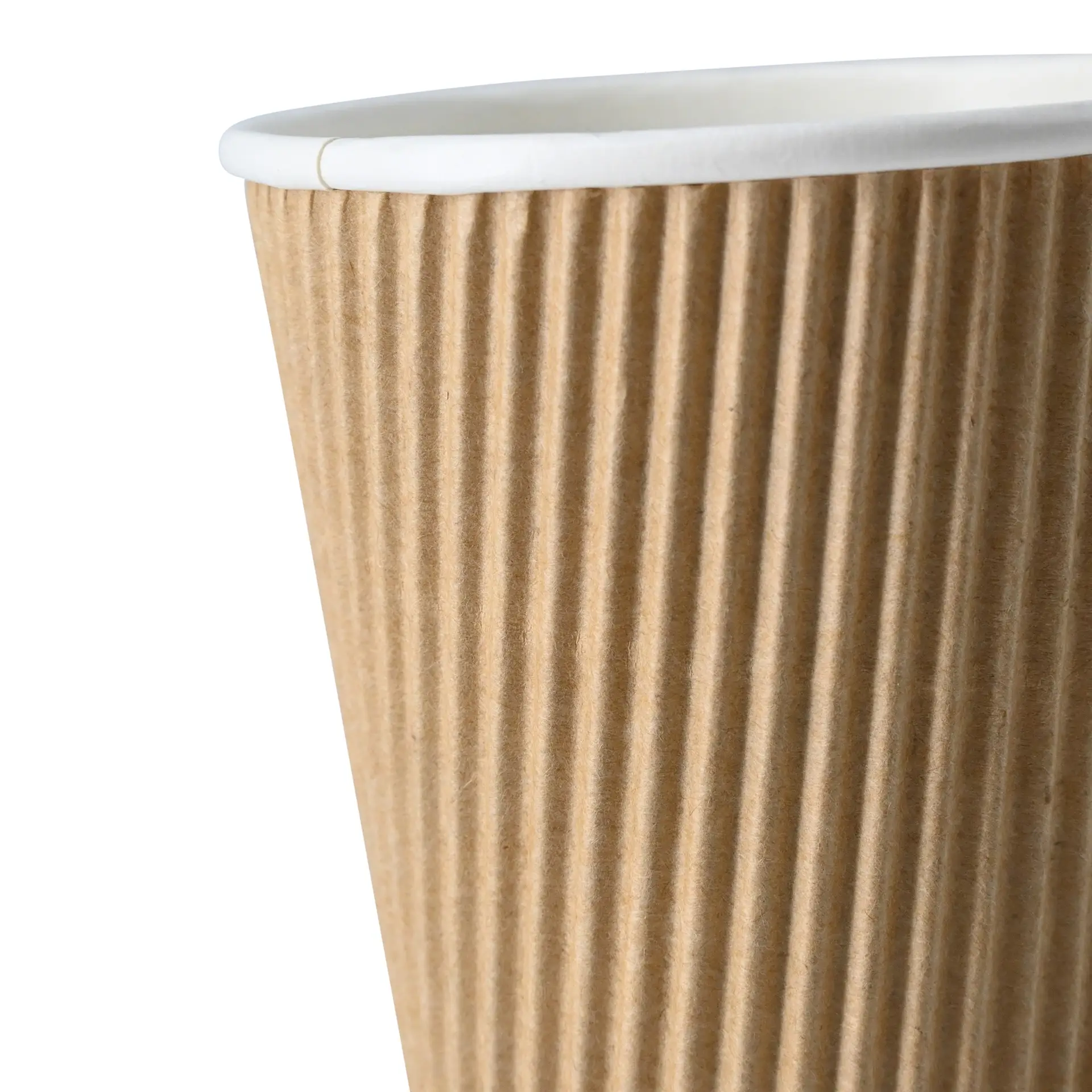 8 oz Take away coffee cups (coated) / Ripple cups, Ø 80 mm, brown, inner white