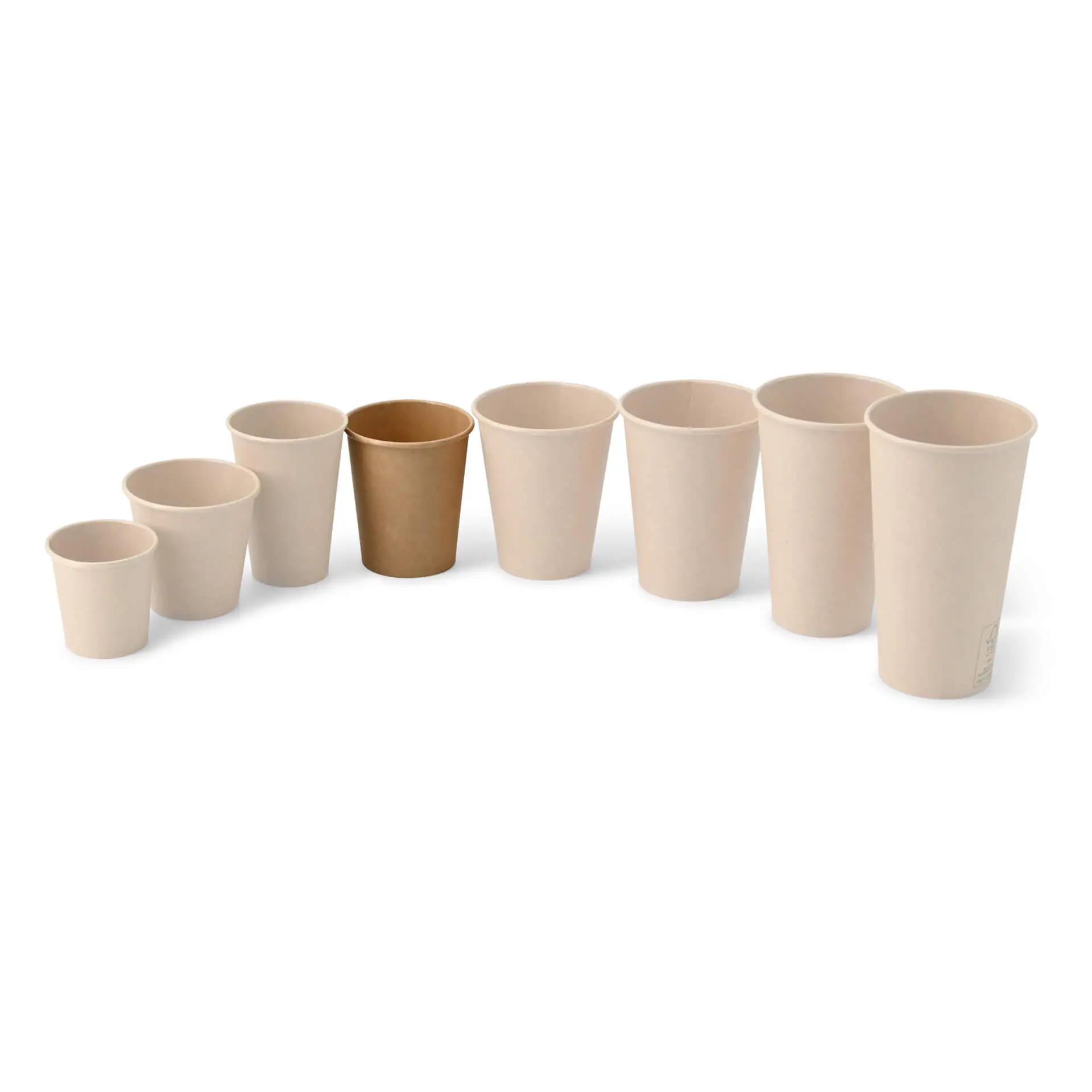 8 oz Paper cups single wall, Ø 80 mm, kraft