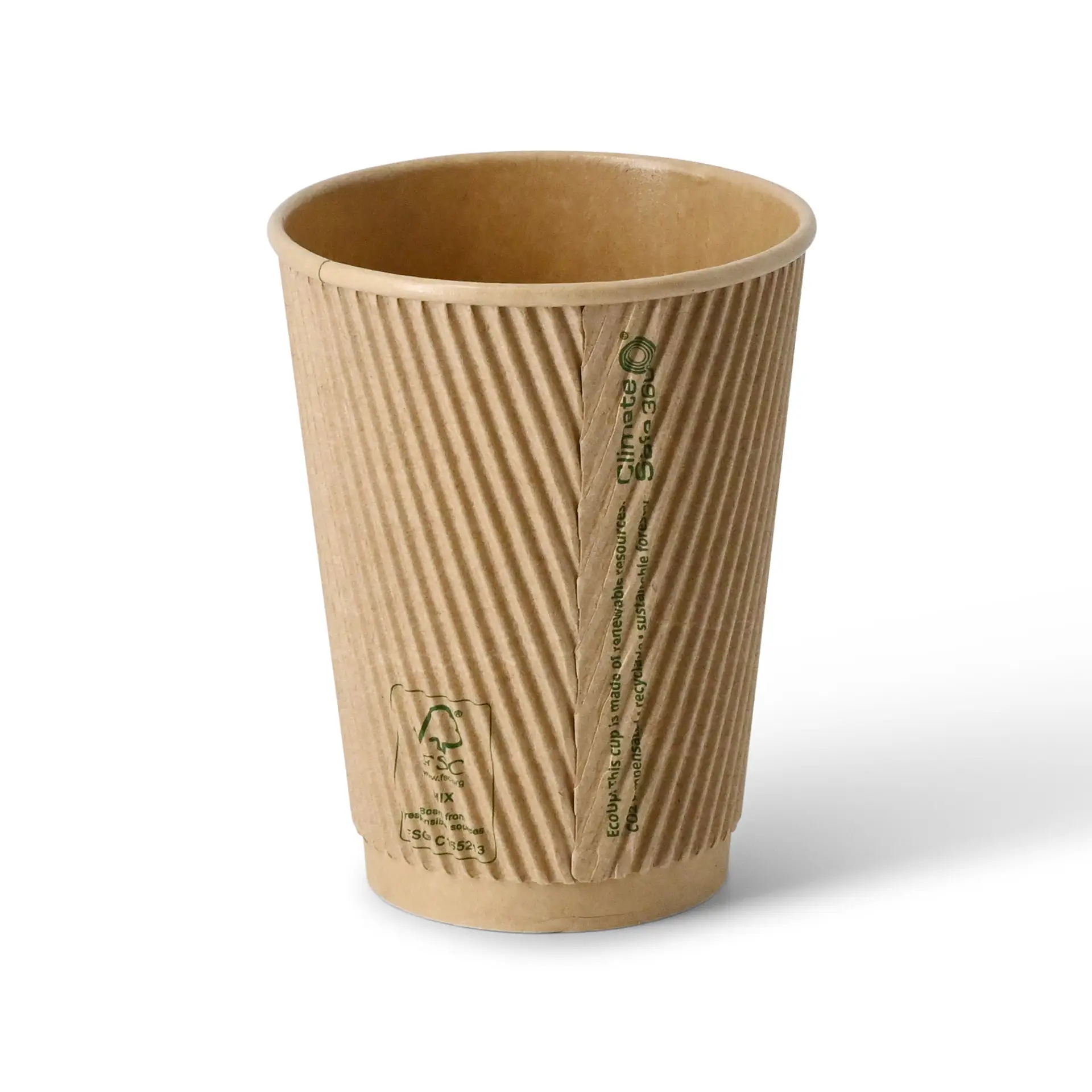 12 oz Ripple cups / Coffee cups, Ø 90 mm, kraft