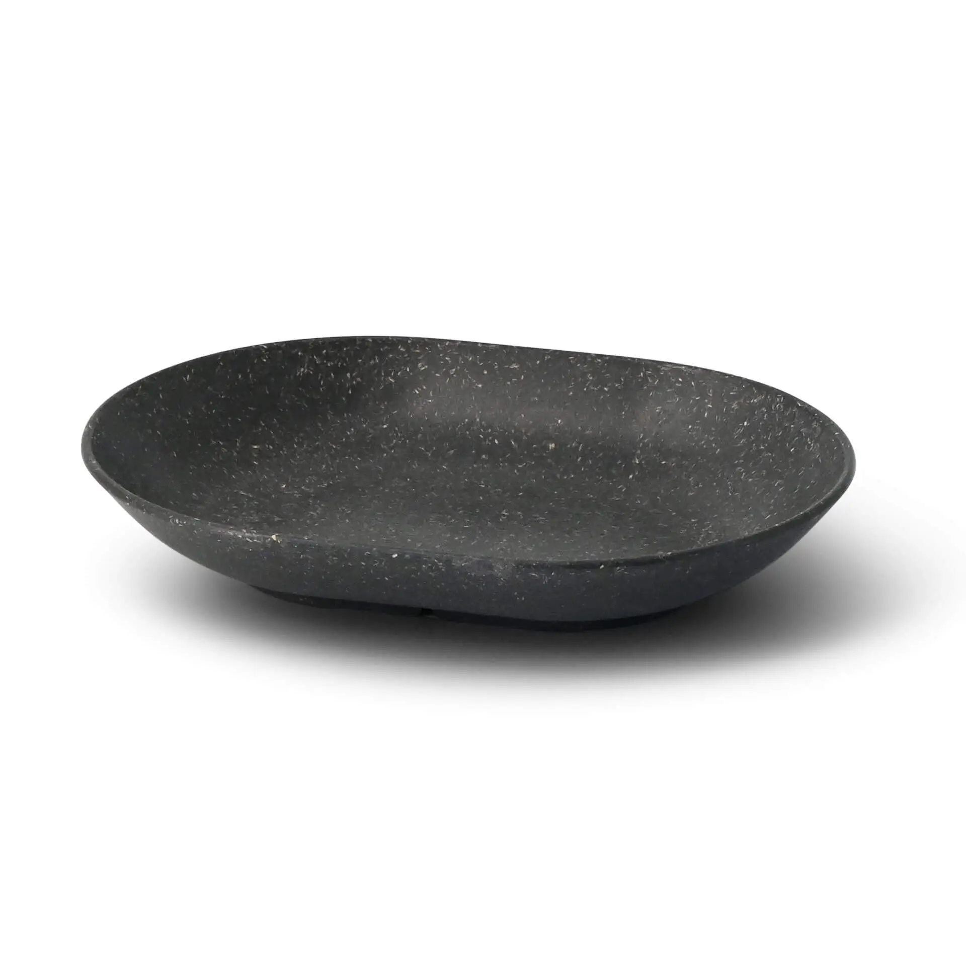 Reusable snack bowls "merways Plate" 13.5 x 18.4 x 3 cm, oval, pepper / grey