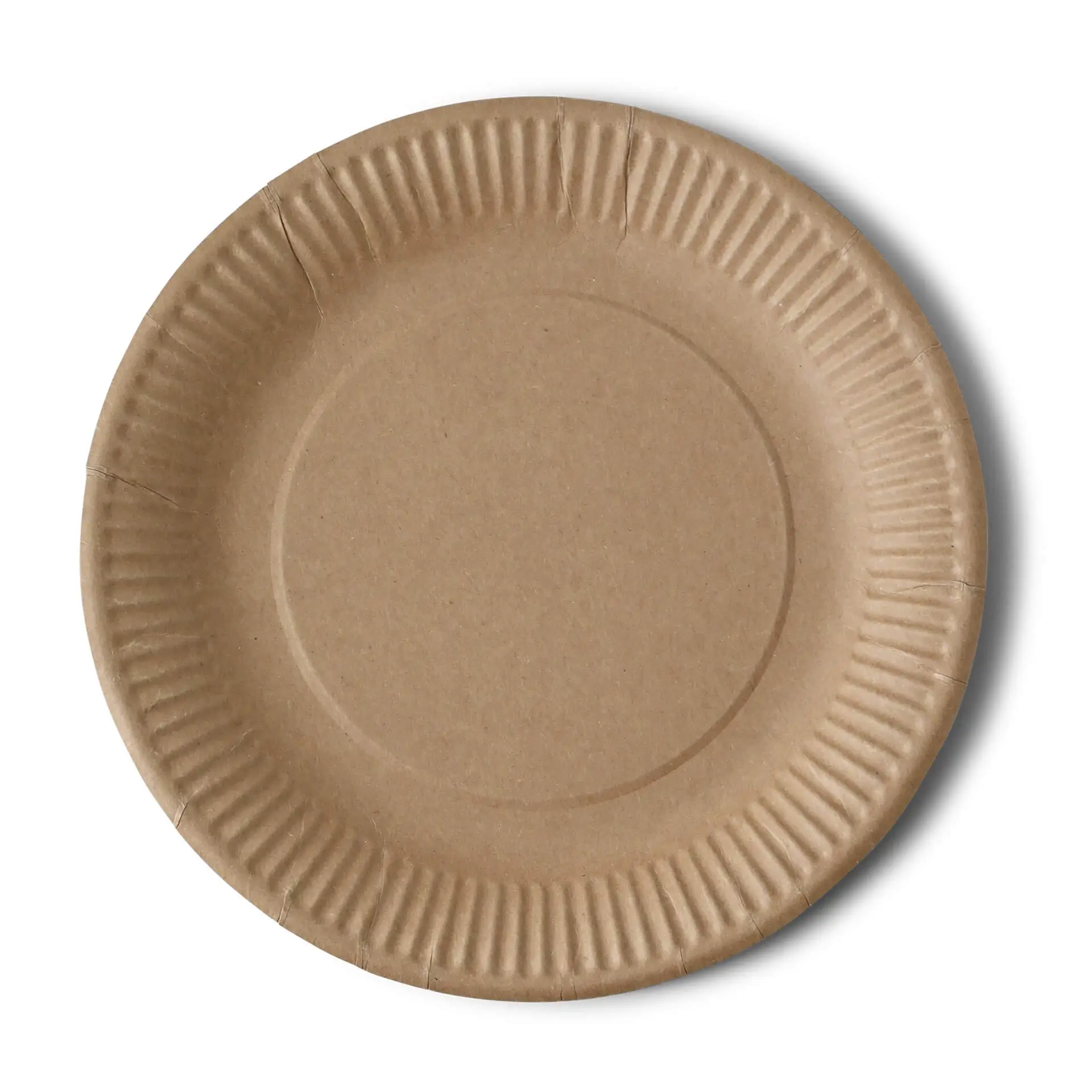 Paper plates Ø 23 cm, brown, round