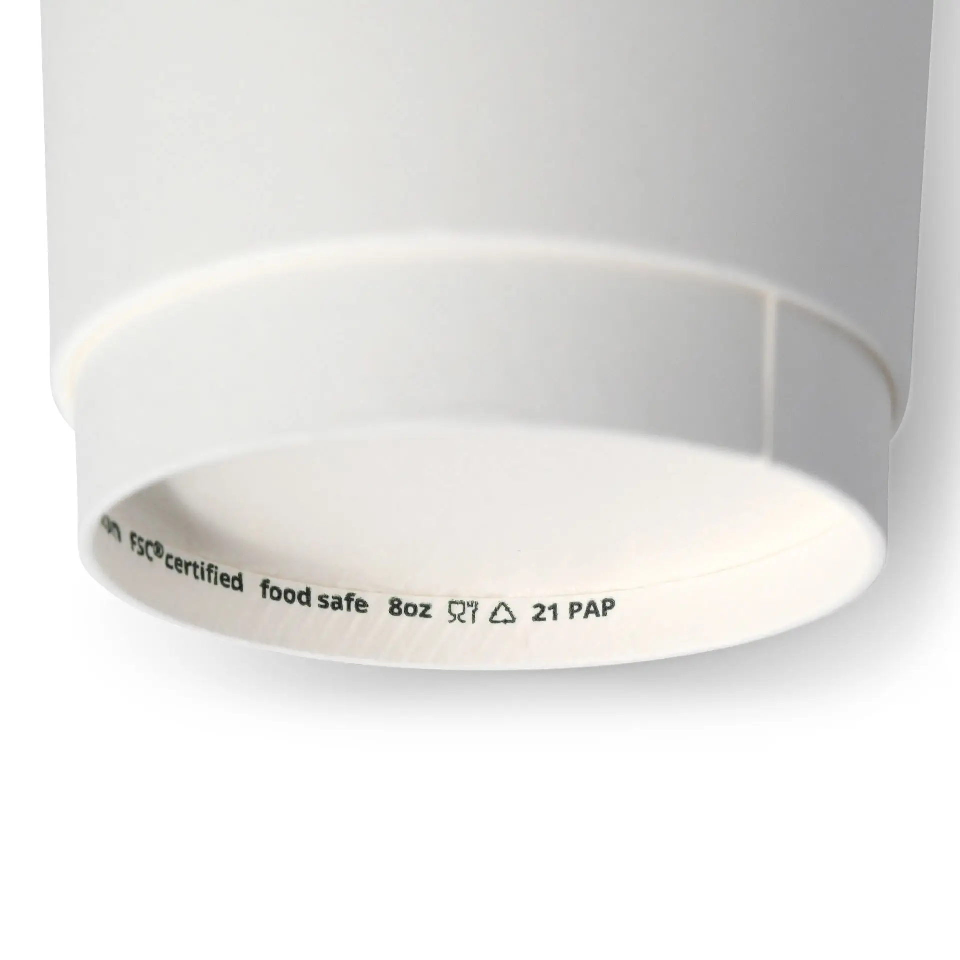 8 oz Take away coffee cups (coated), double-walled, Ø 80 mm, white