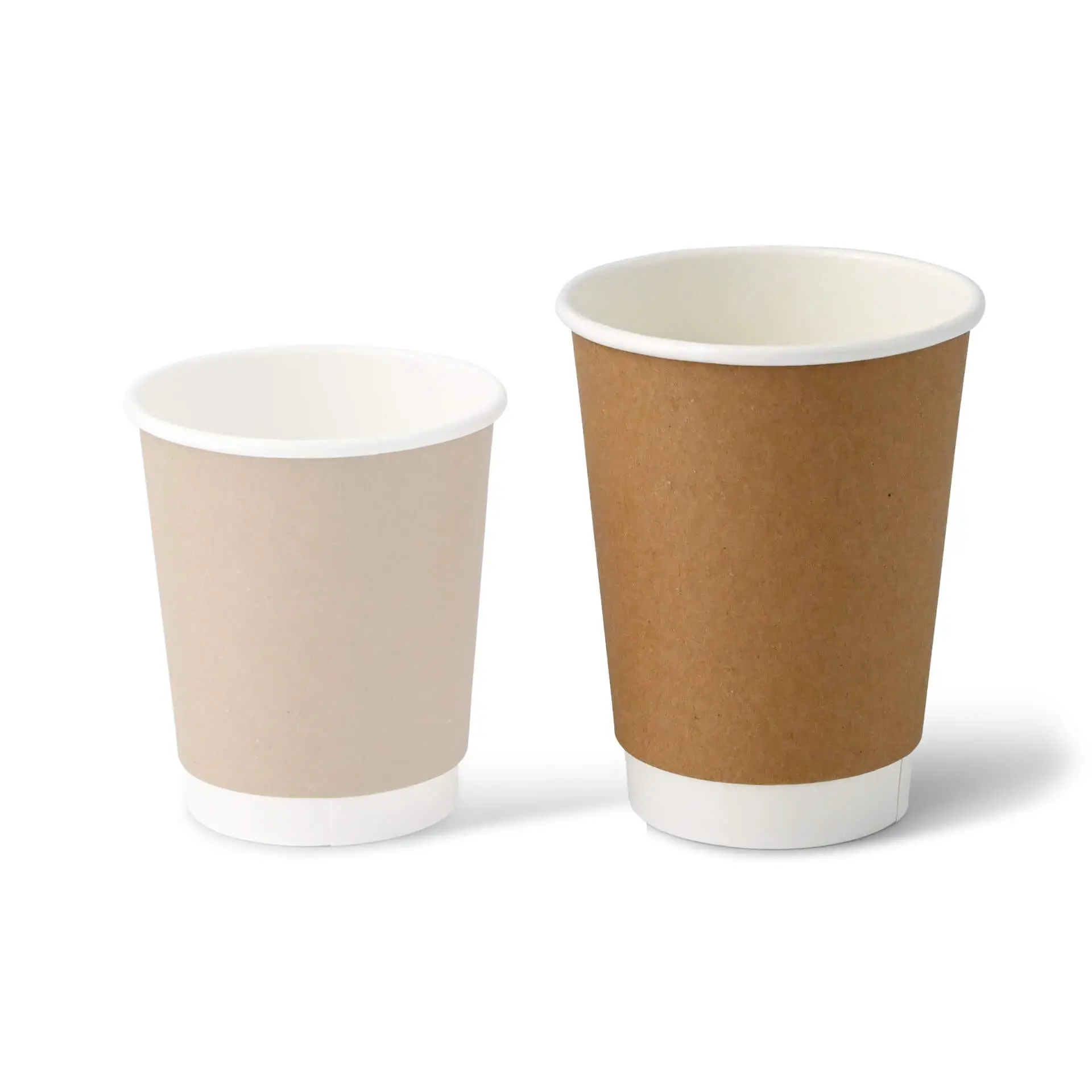 12 oz Take away coffee cups (coated), double-walled, Ø 90 mm, brown, inner white