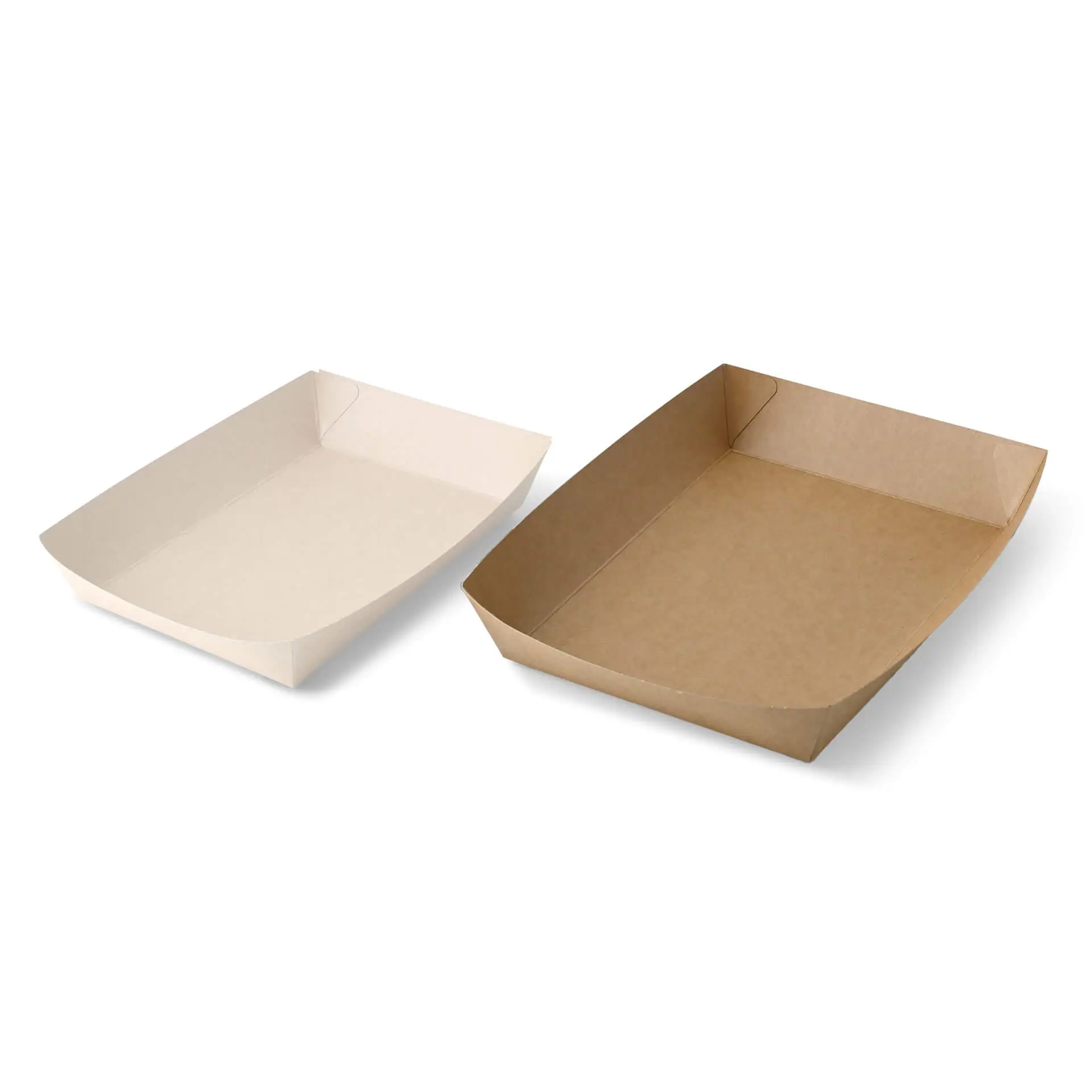 Cardboard-trays 1250 ml, 27 x 20 x 3.5 cm, brown