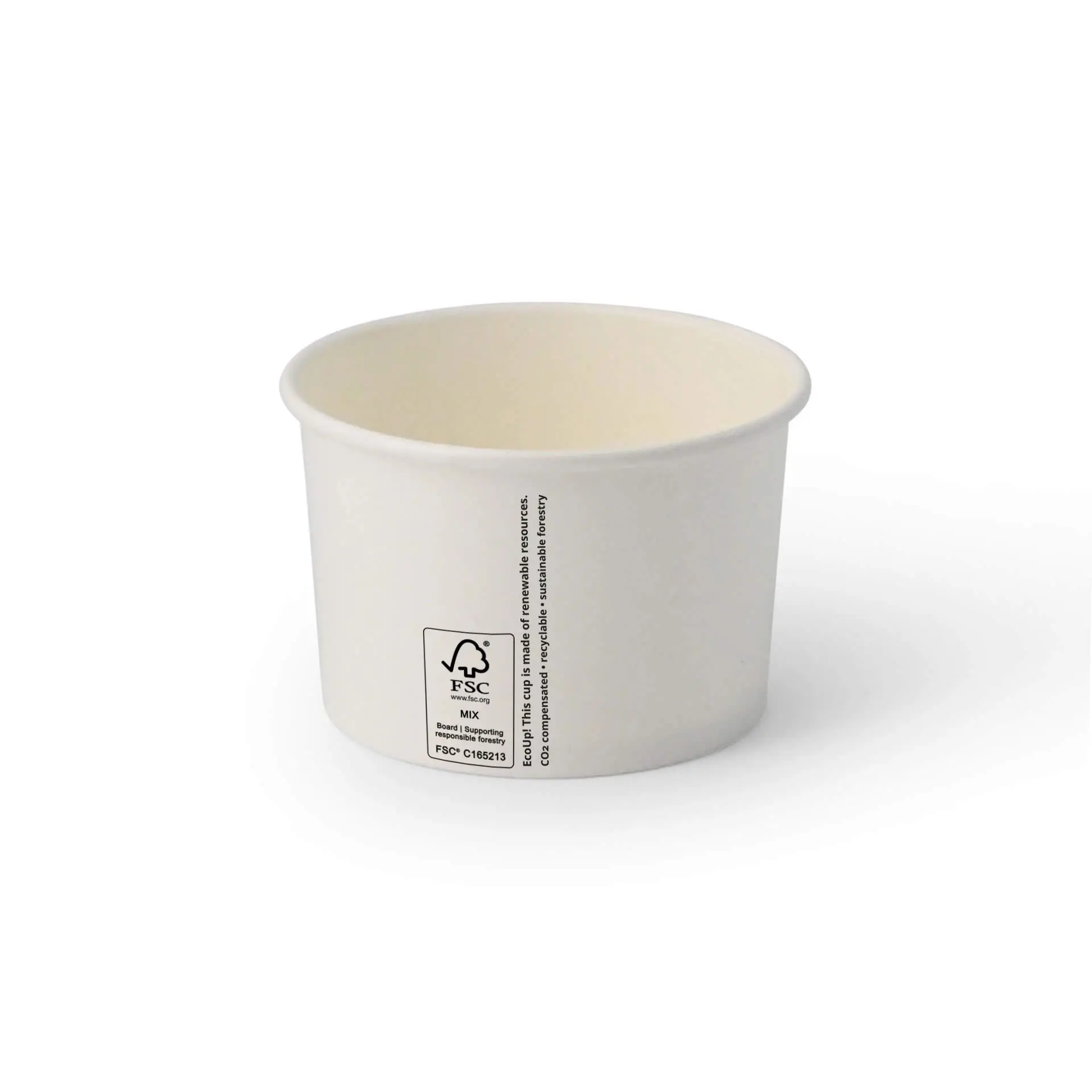 8 oz, max. 9.5 oz Paper cups ice cream M (coated), Ø 92 mm, white