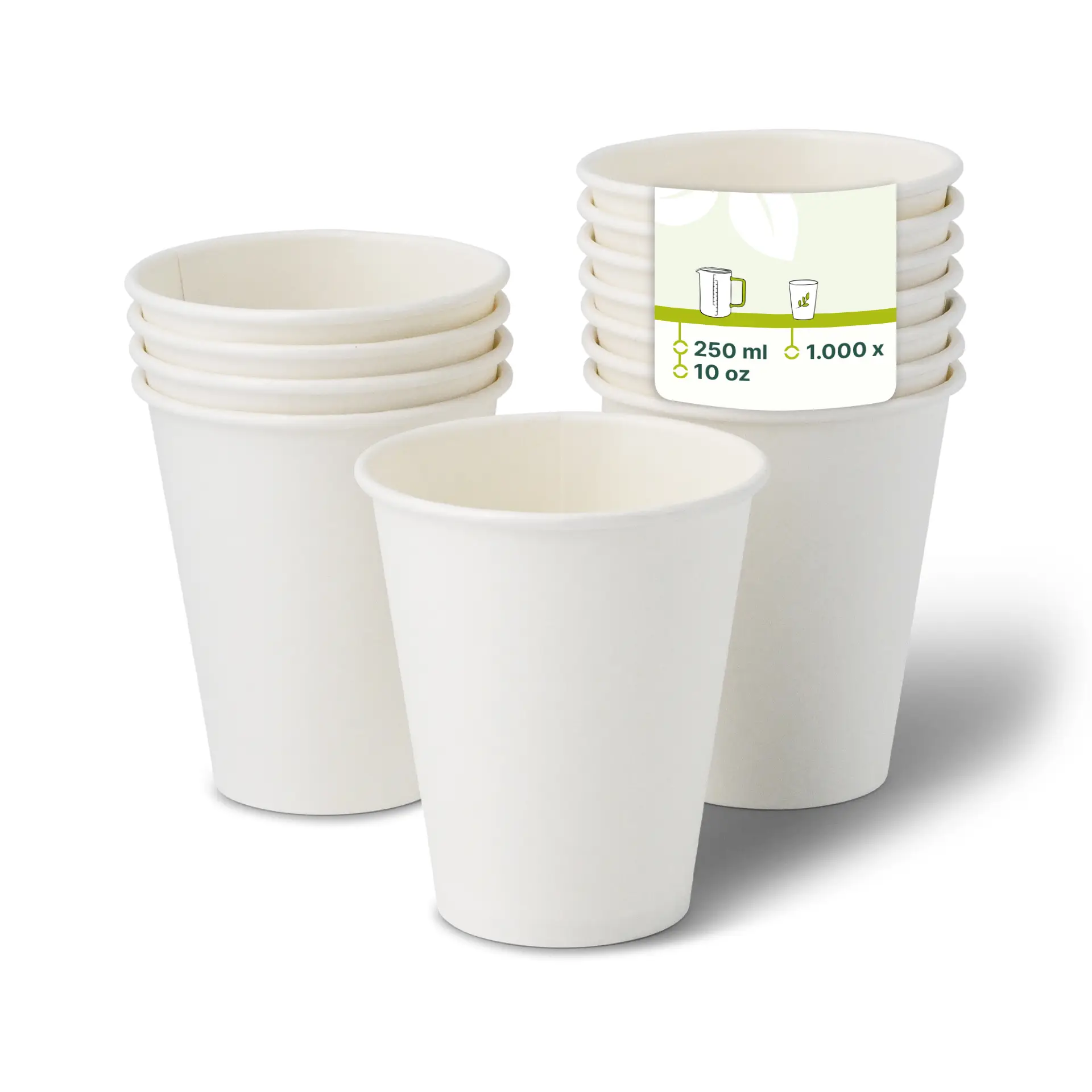 10 oz Paper cups single wall, Ø 90 mm, white