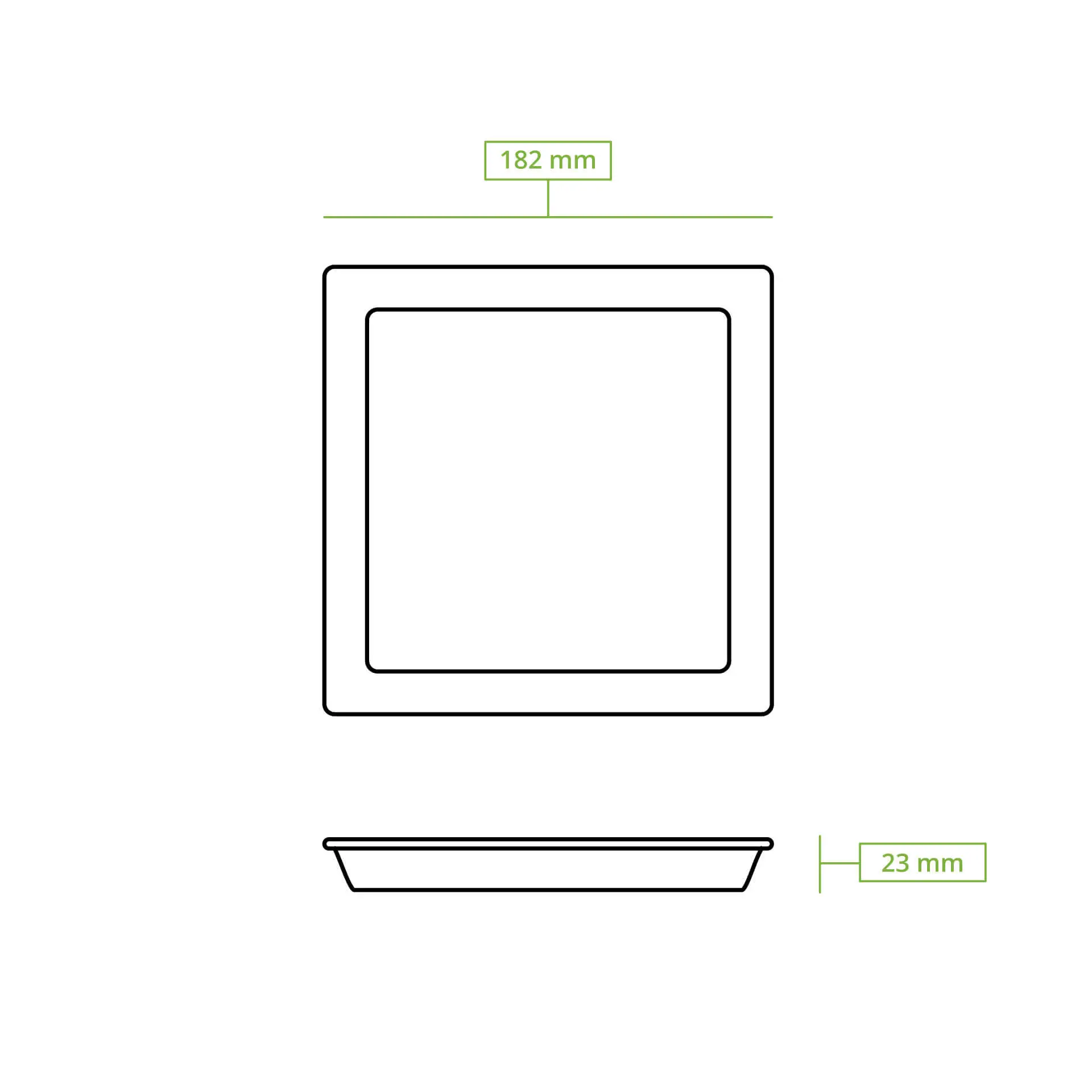 Palm leaf plate "Palmware®" 18 x 18 cm, square