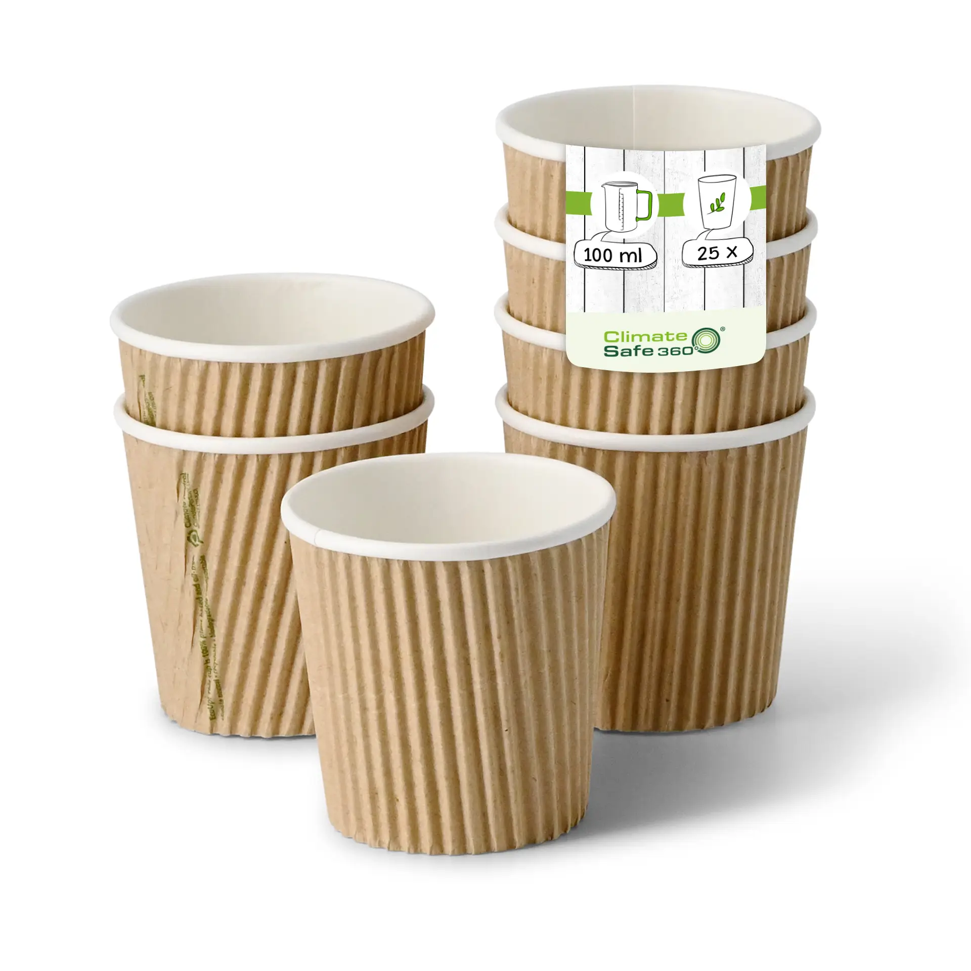 4 oz Ripple cup / Coffee Cups, Ø 62 mm, kraft