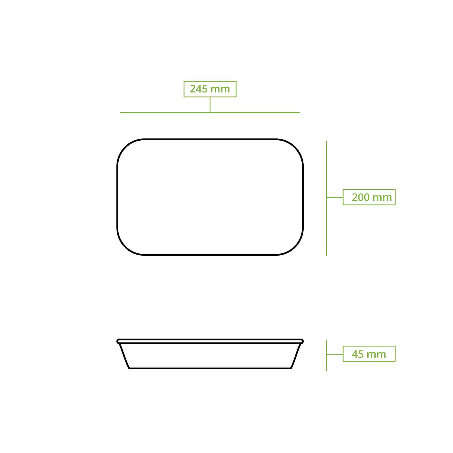 Reusable menu-containers merways-Box 24,5 x 20 x 4,5 cm, HP4, caramell / brown