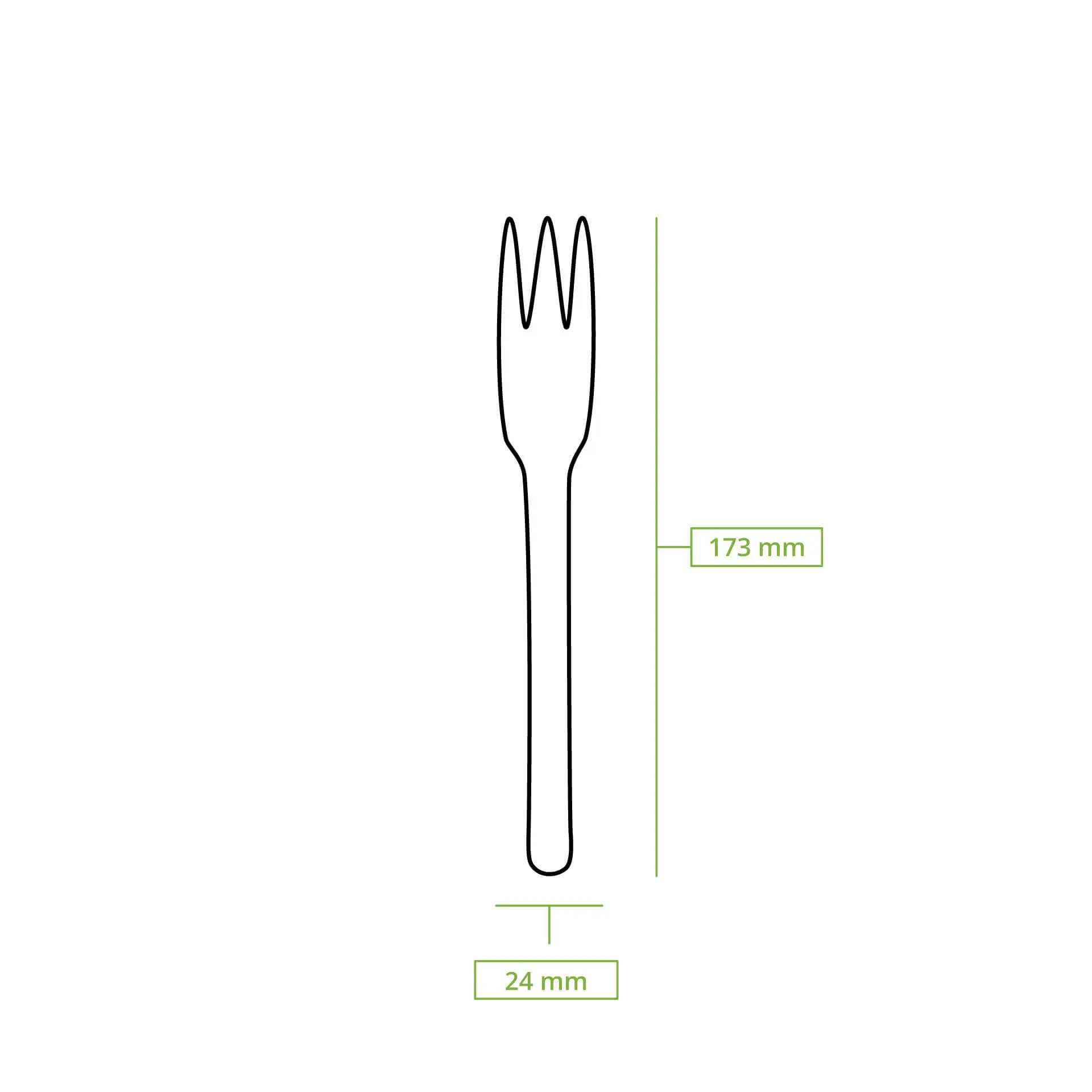 Wooden chip-forks XL 17.5 cm, 3 prong