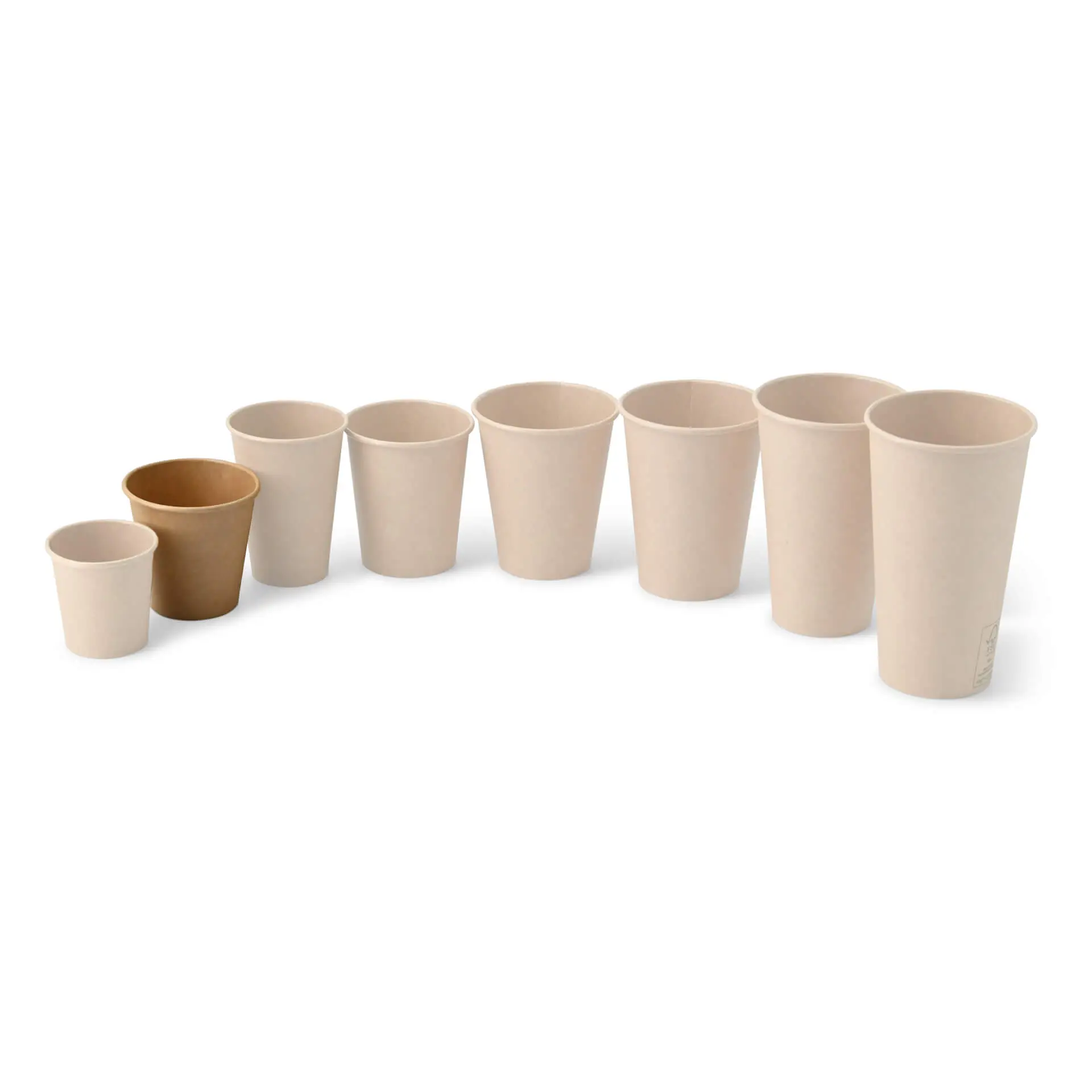 6 oz Paper cups single wall, Ø 80 mm, kraft