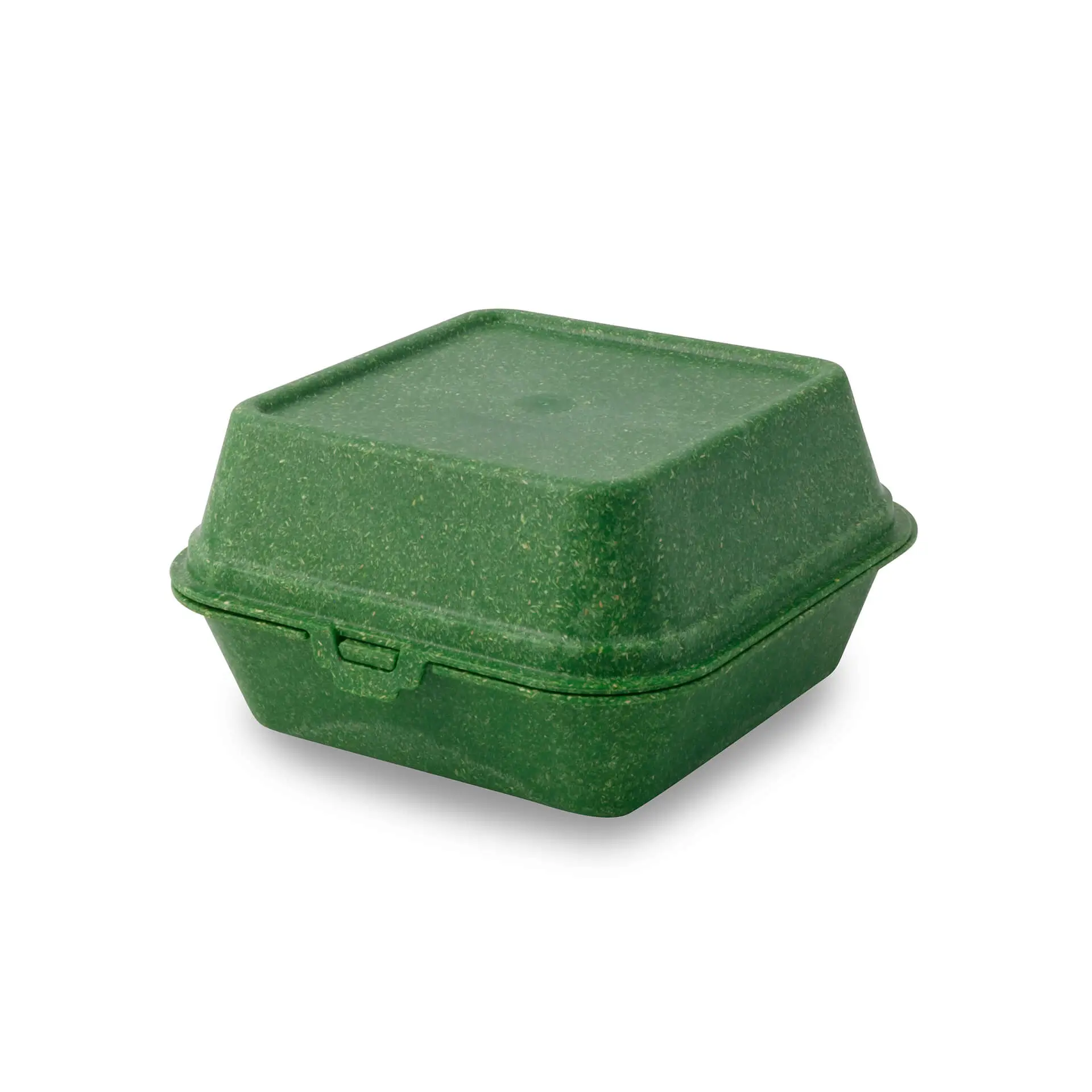 Reusable burger boxes "merways Box" 16 x 15 x 8.5 cm, spinach / dark green