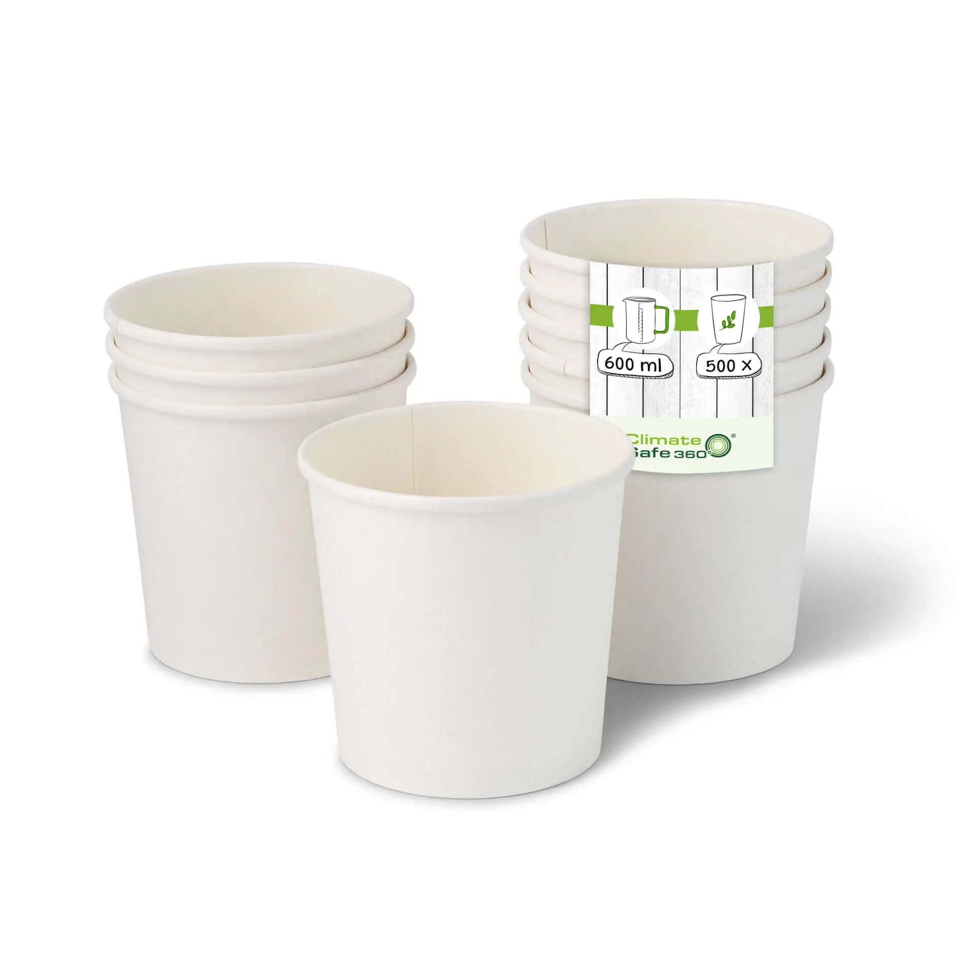 24 oz Cardboard Soup cups (Premium), Ø 115 mm, white