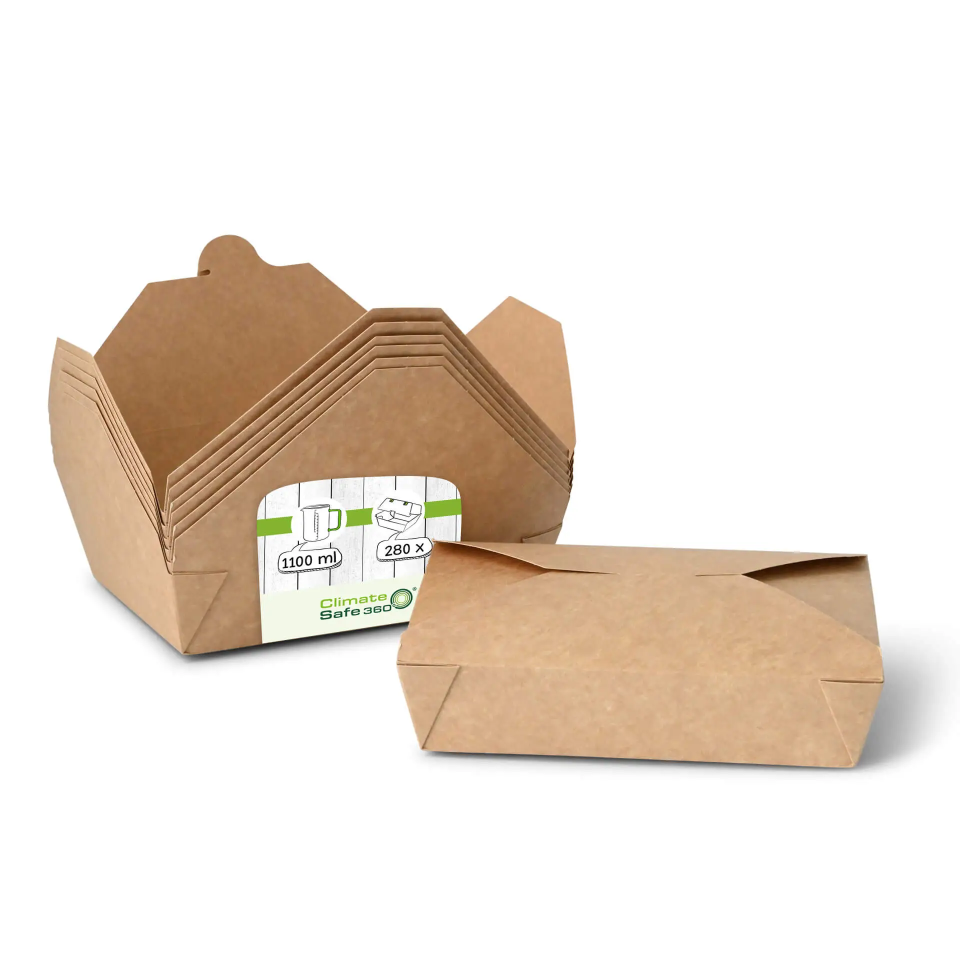 Take-Away Cardboard Boxes 1100 ml, brown