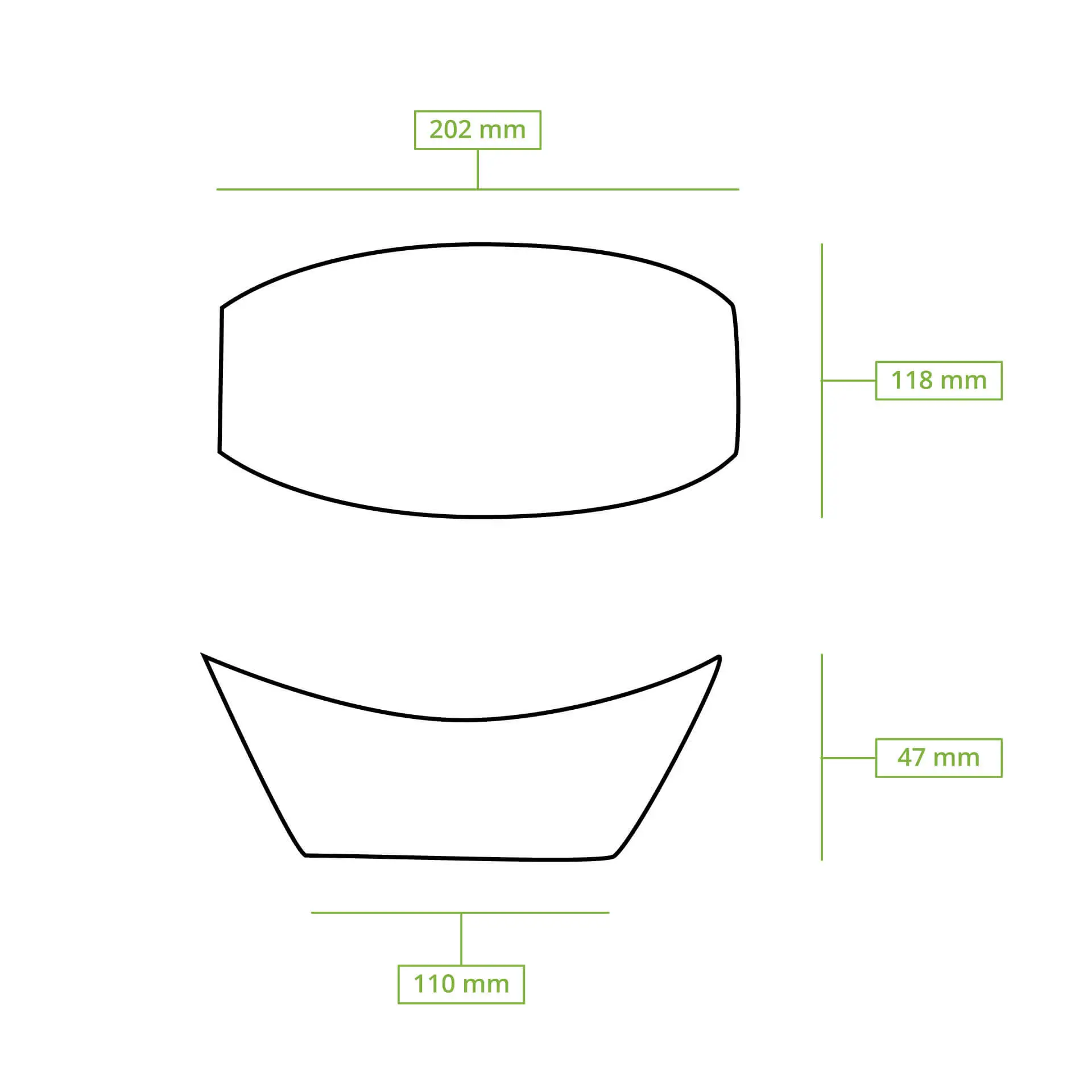 Palm leaf boat "Palmware®" 20 cm