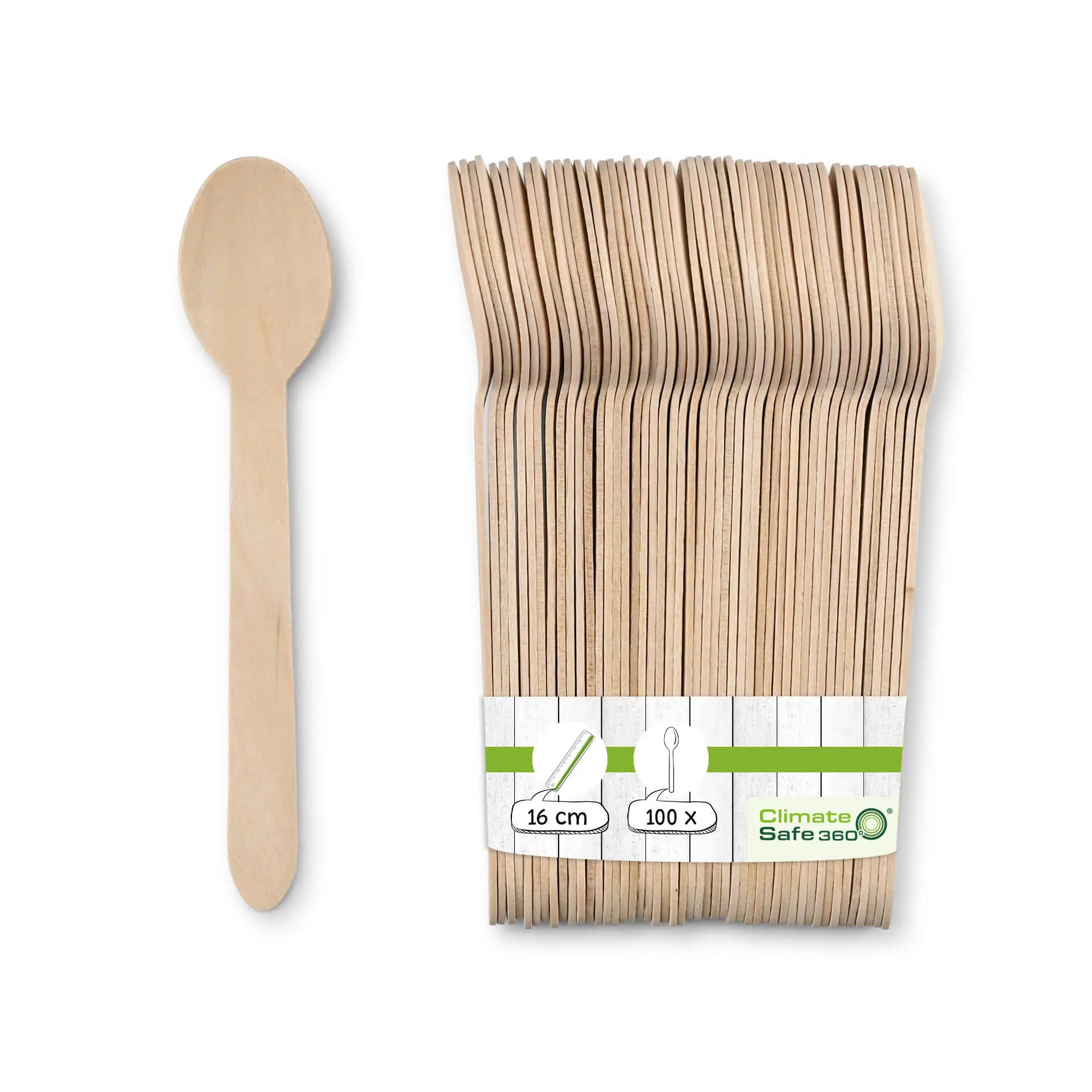 Wooden spoons 16 cm, bio-coated