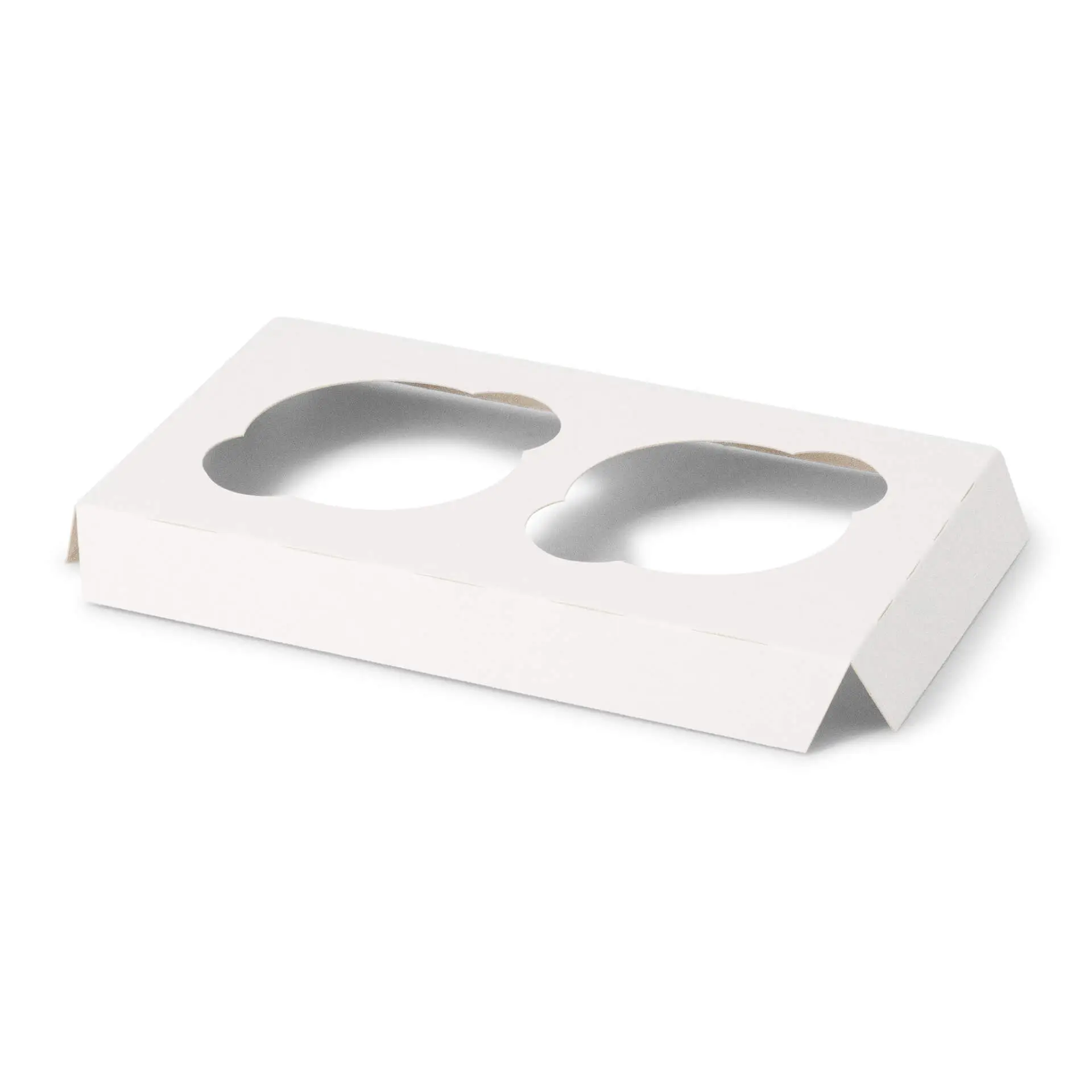 Cardboard box inserts for cupcake boxes (2 pieces), white