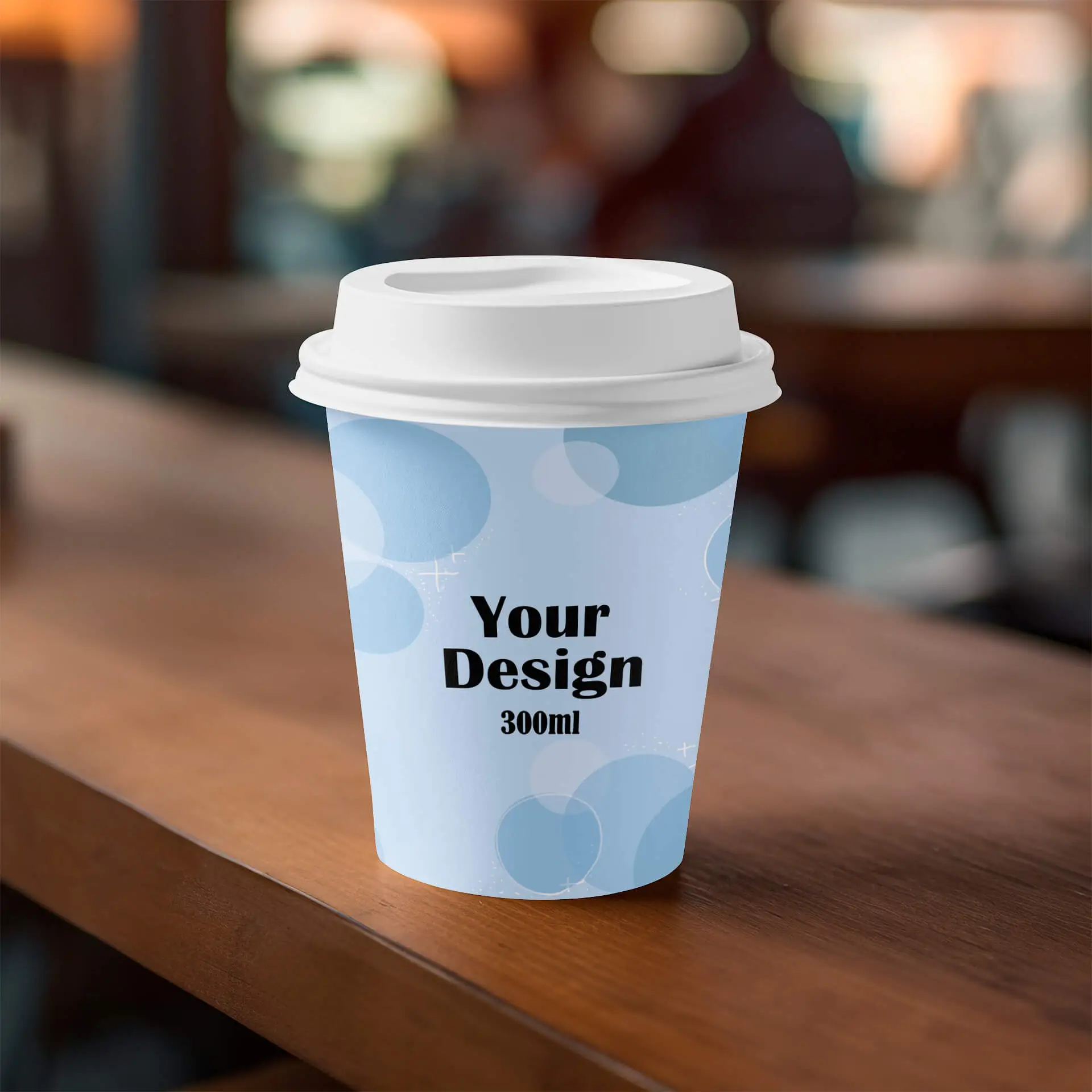 Printed take away coffee cups 12 oz, matt