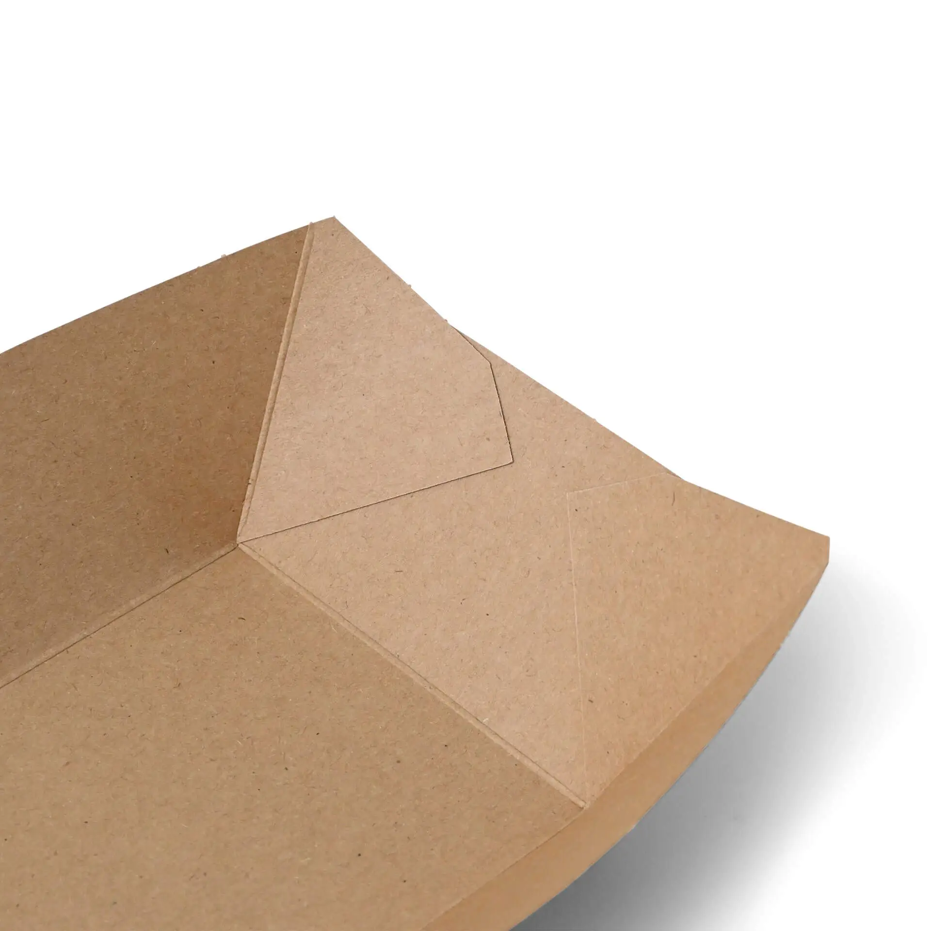 Premium Paper Food Trays 800 ml, brown, bio-coated