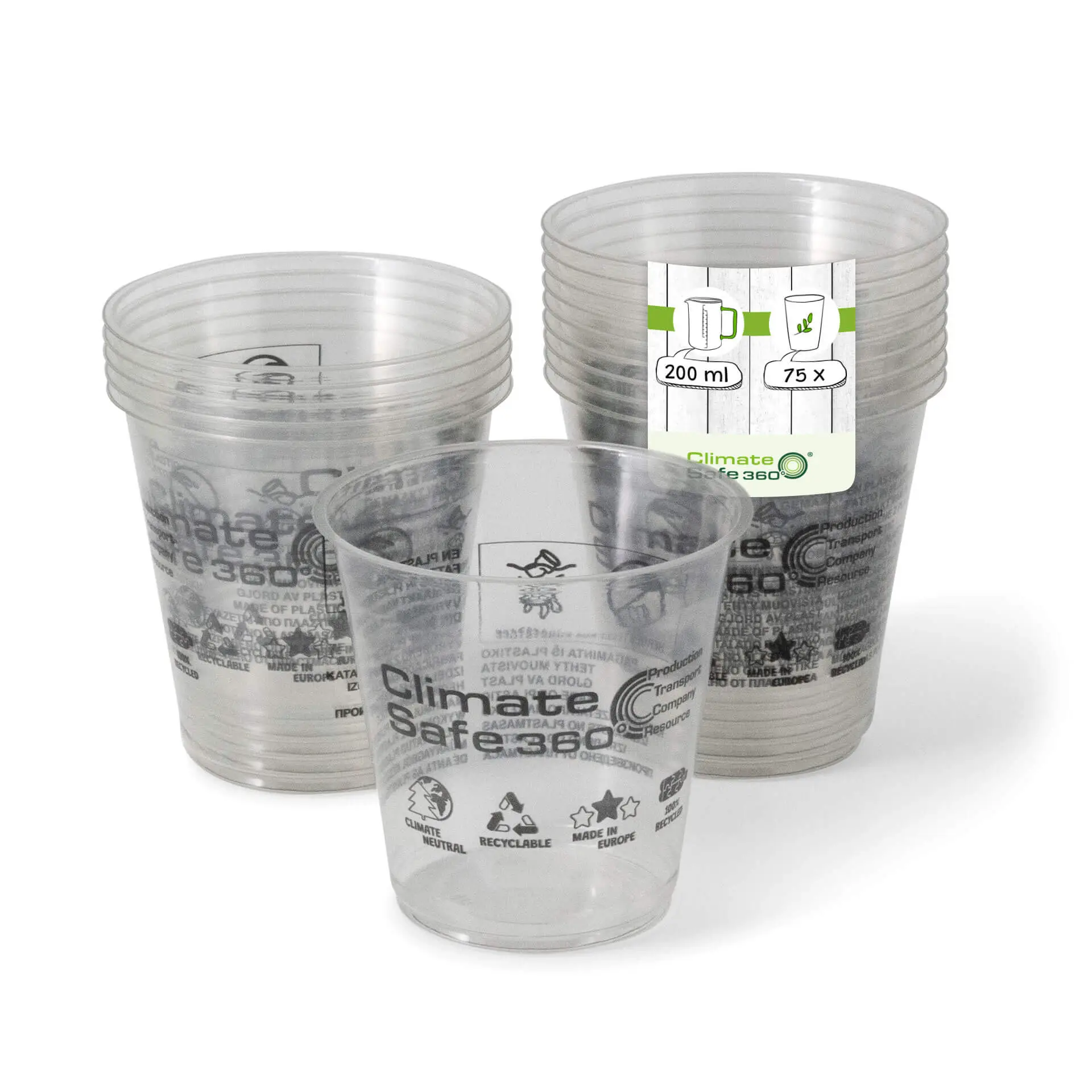 8 oz rPET-smoothie cups, Ø 90,5 mm, round