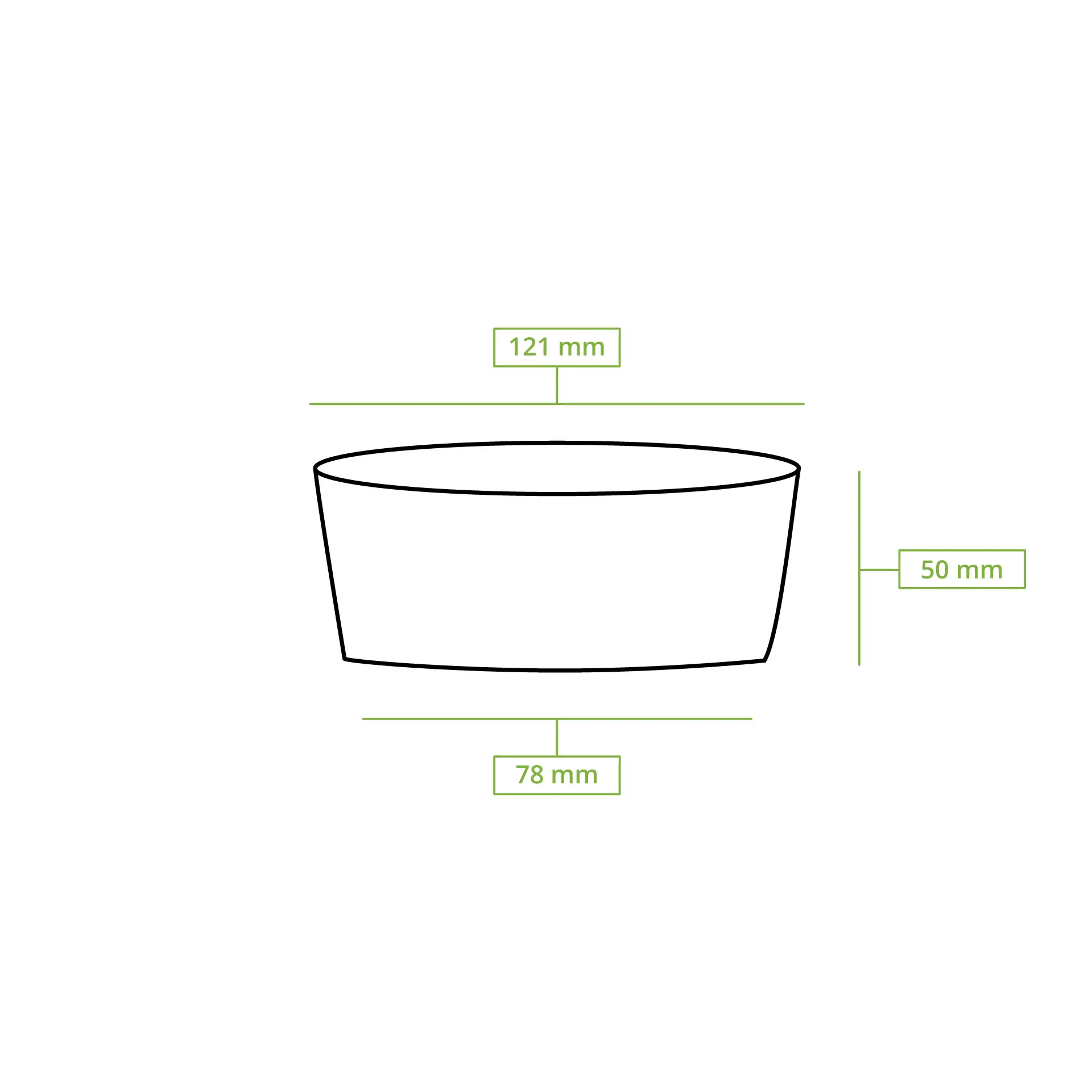 Deli container PLA 360 ml, Ø 121 mm, round