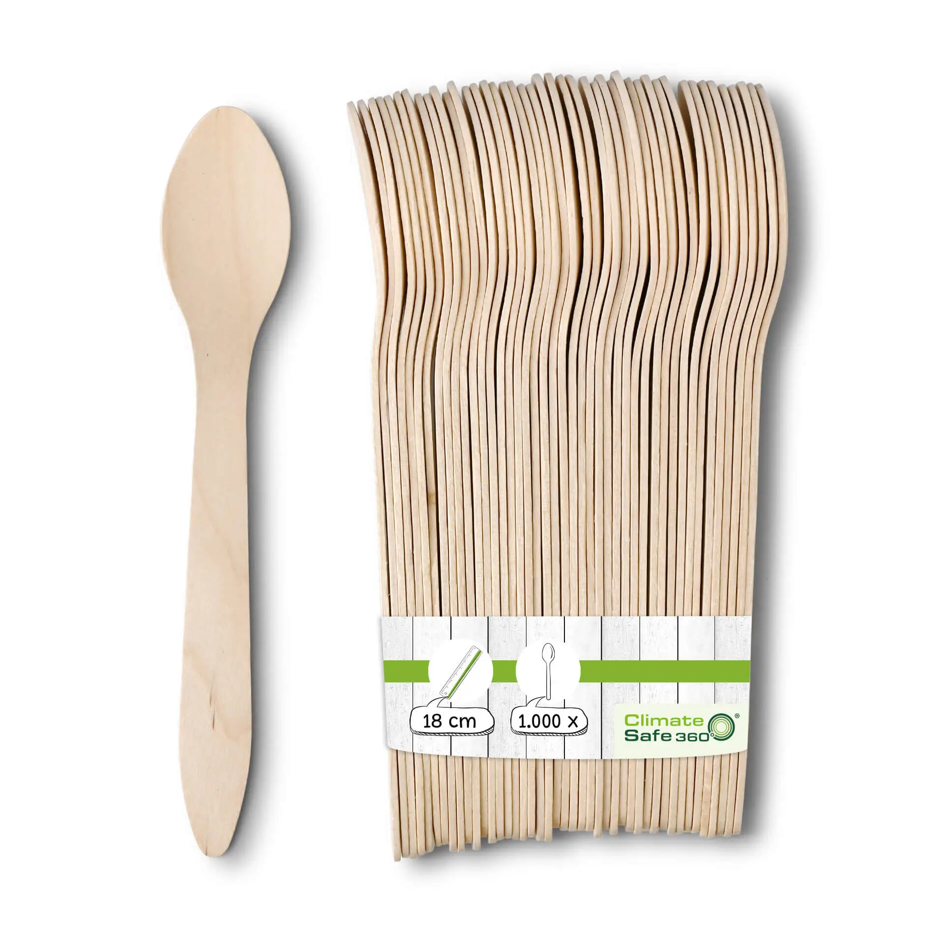 Dessert wooden spoon 18 cm, bio-coated