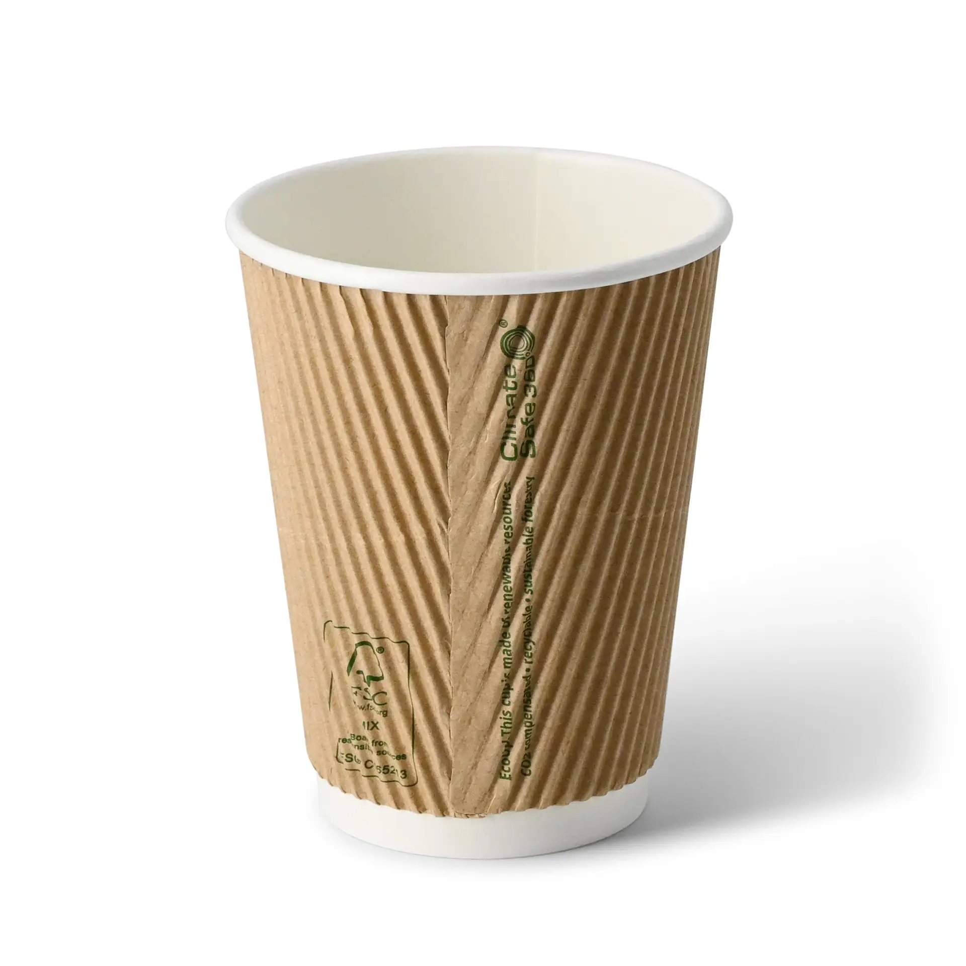 12 oz Ripple cup / Coffee Cups, Ø 90 mm, kraft