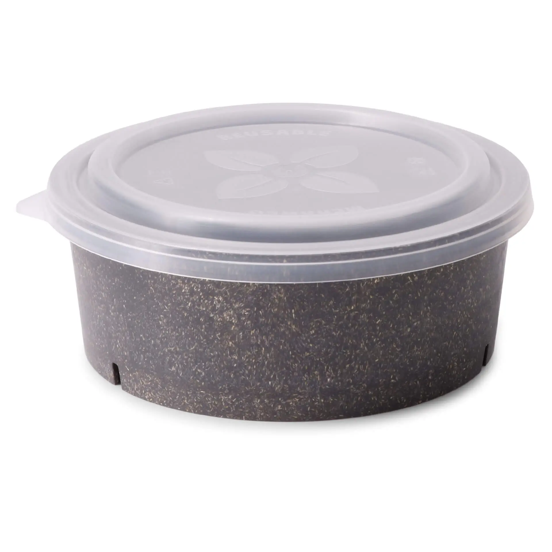 Reusable bowls "merways Bowl" 1,000 ml, Ø 185 mm, pepper / grey