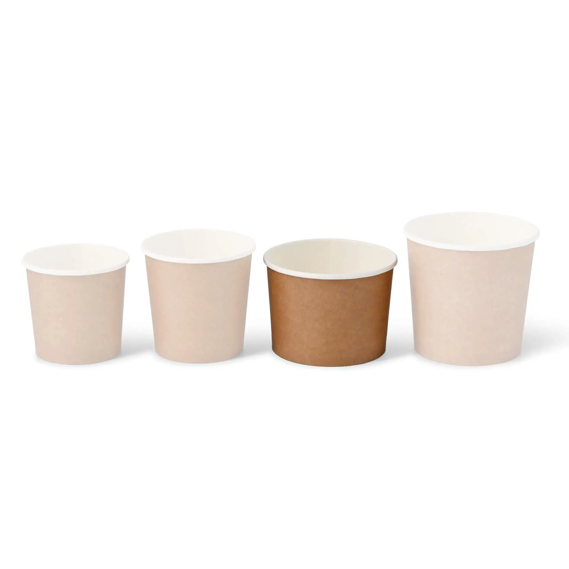 21 oz Cardboard Soup cups, Ø 114 mm, kraft, Icons