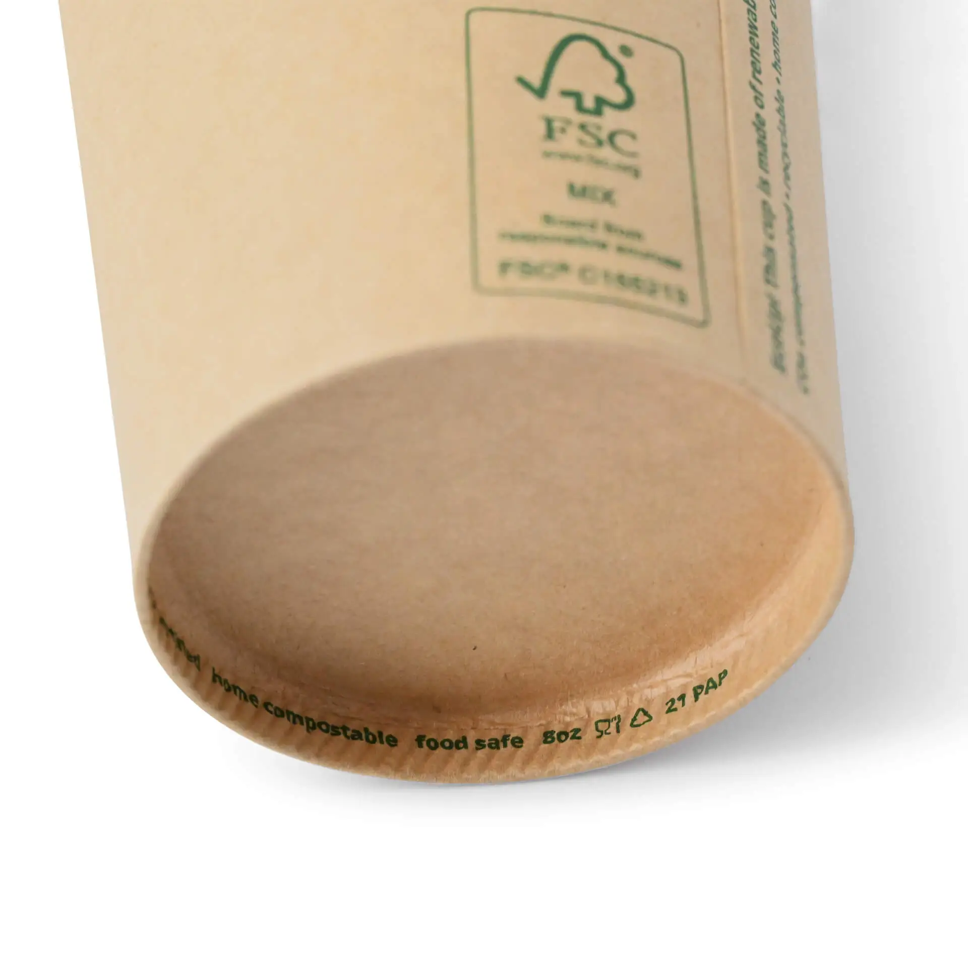 8 oz Paper cups single wall, Ø 80 mm, kraft