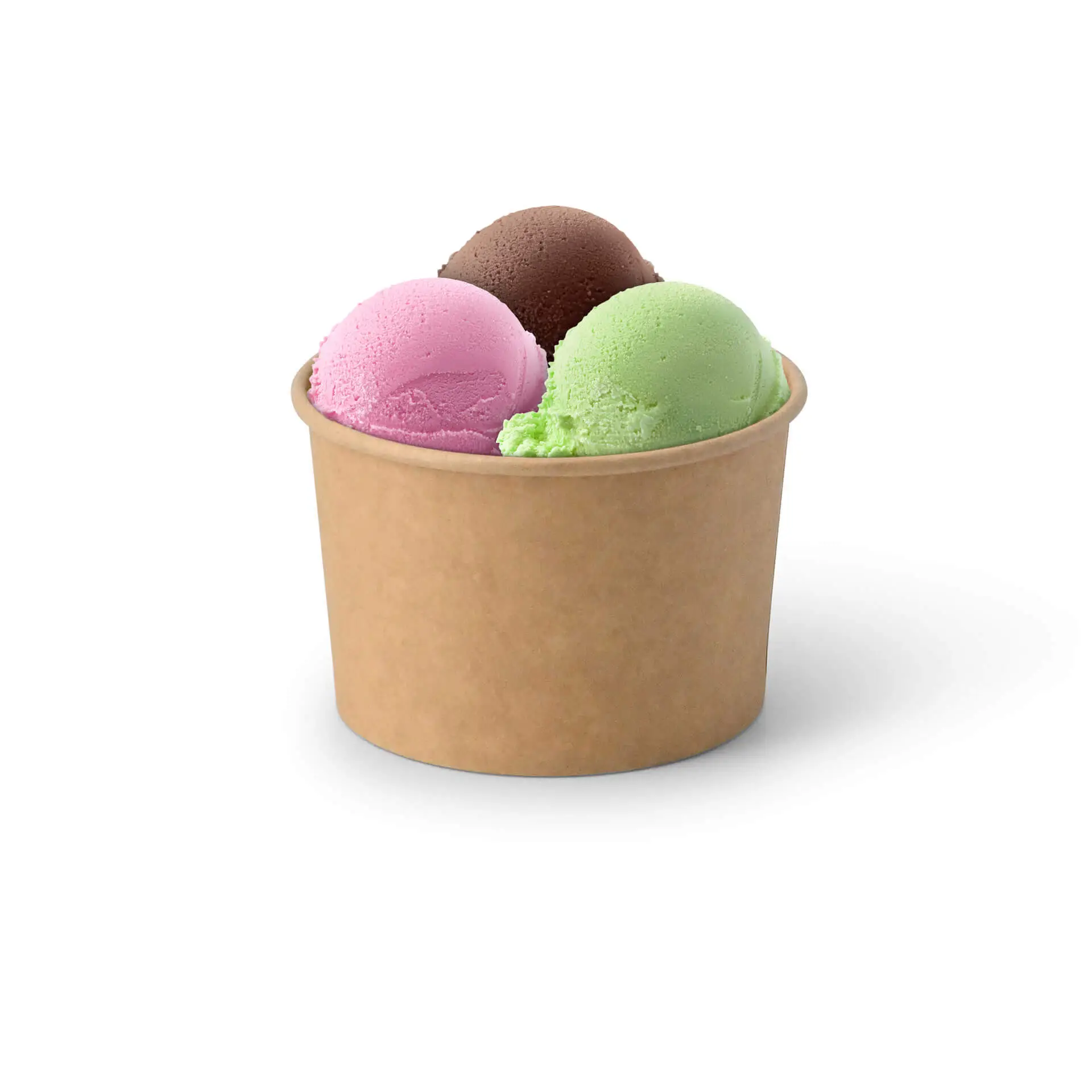 8 oz, max. 9.5 oz Paper cups ice cream M (coated), Ø 92 mm, brown