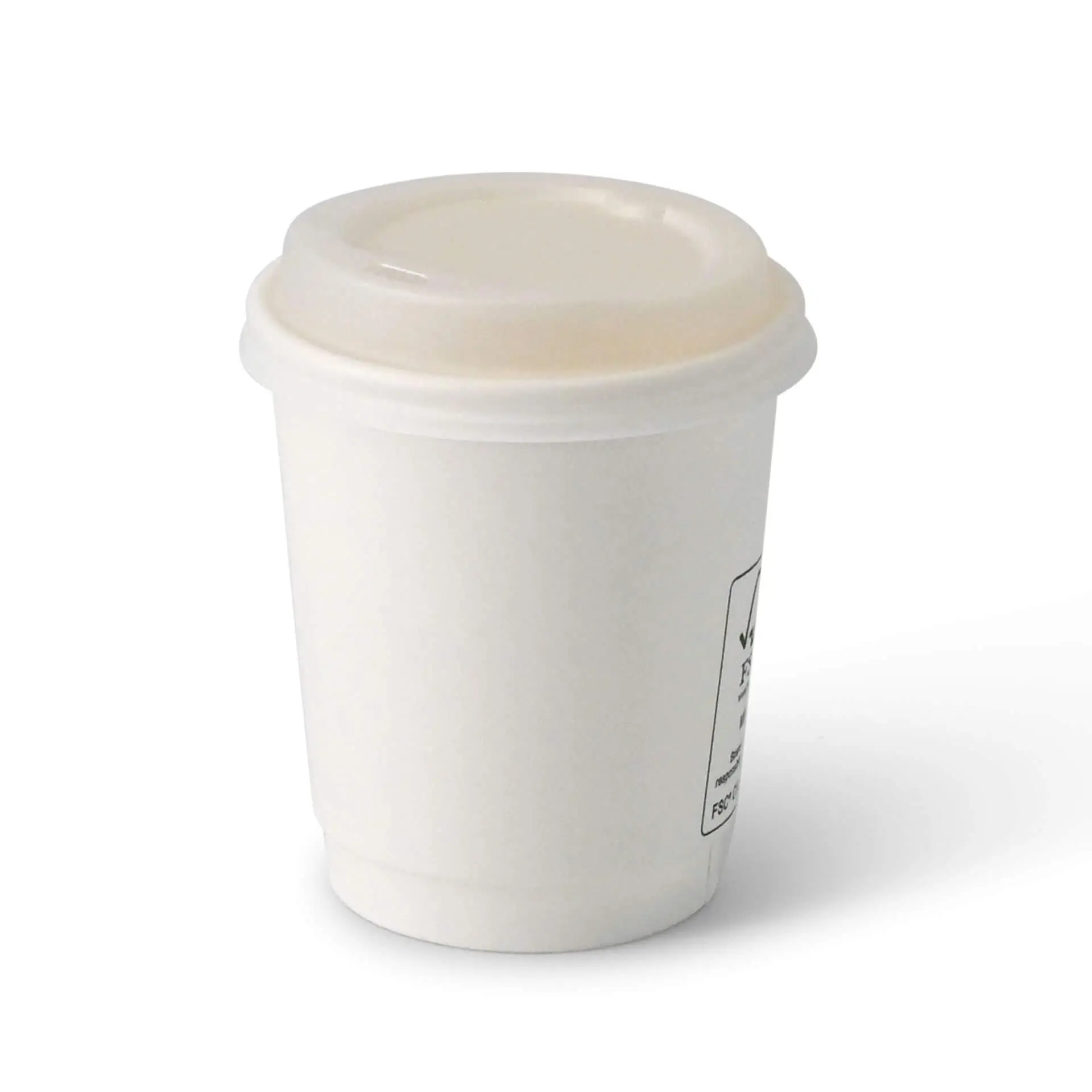 CPLA lid Ø 80 mm, white, drinking hole