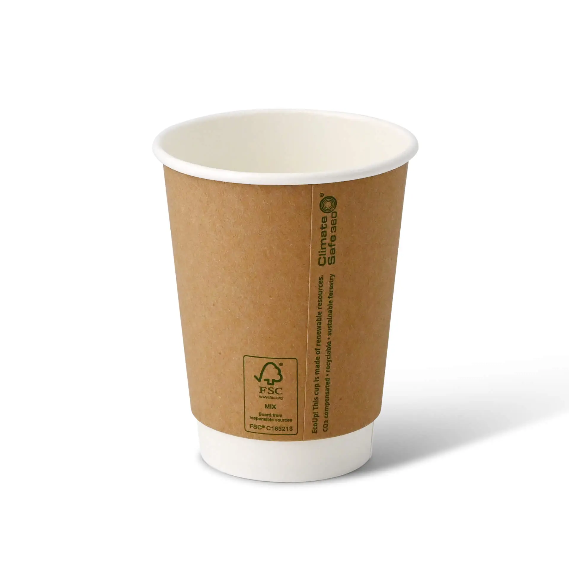 Coffee cup, cardboard, 12 oz, Ø 90 mm, brown