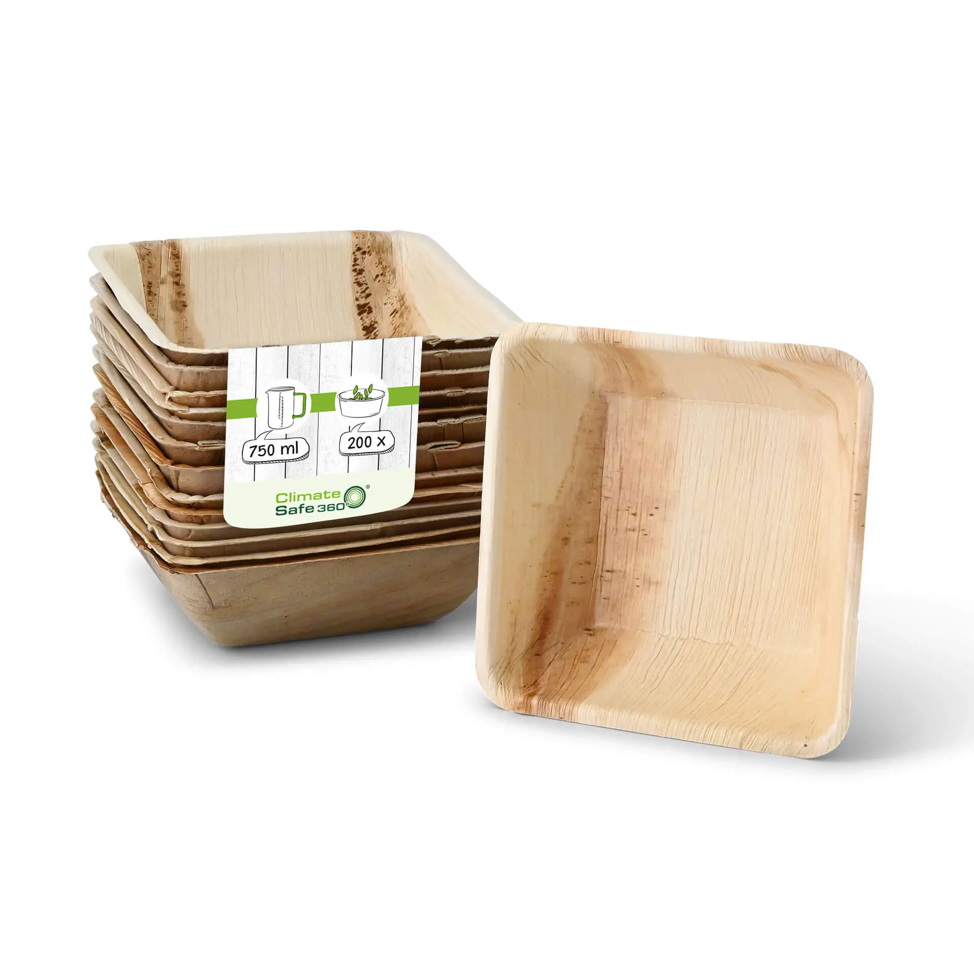 Palm leaf bowls "Palmware®" 750 ml, square