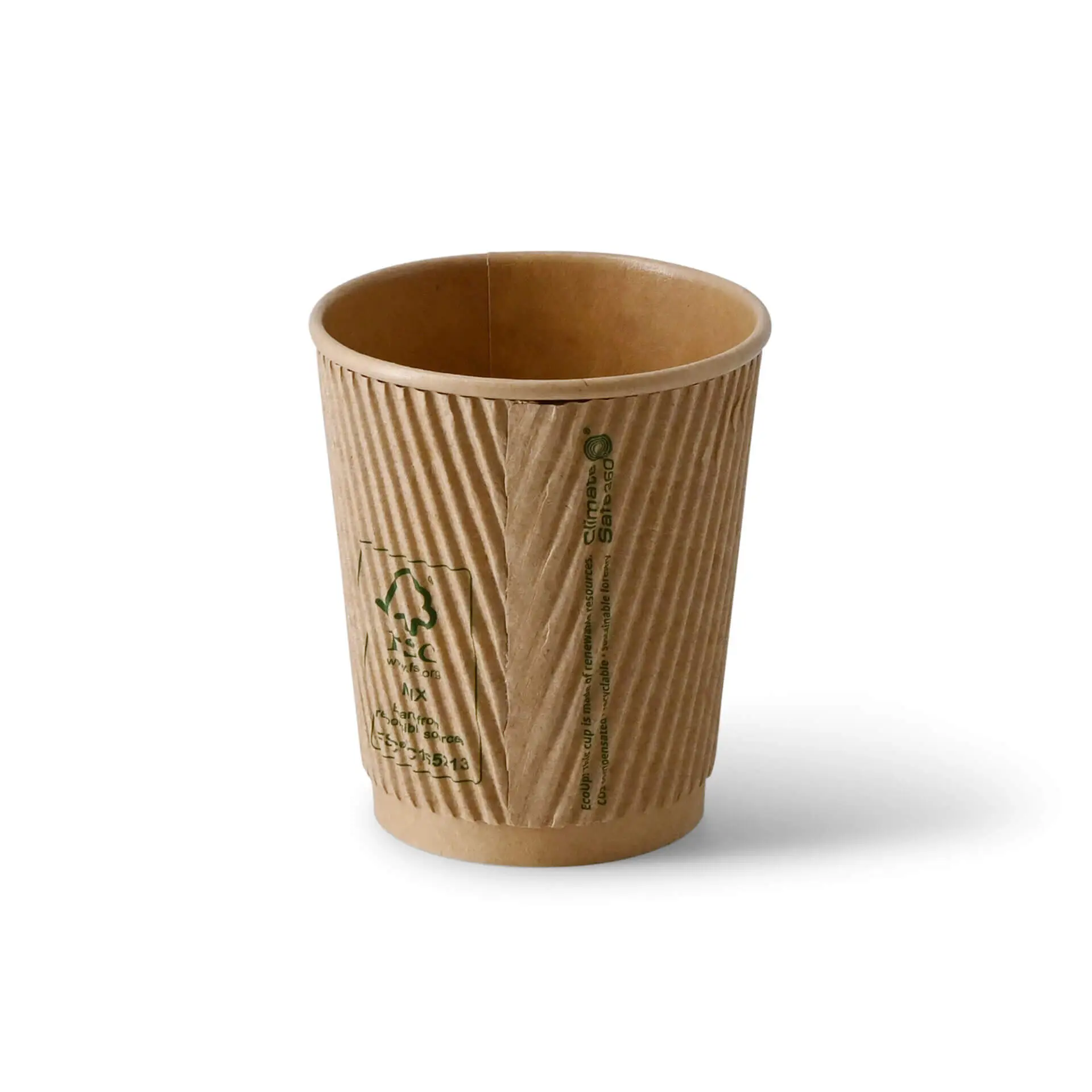 8 oz Ripple cups / Coffee cups, Ø 80 mm, kraft